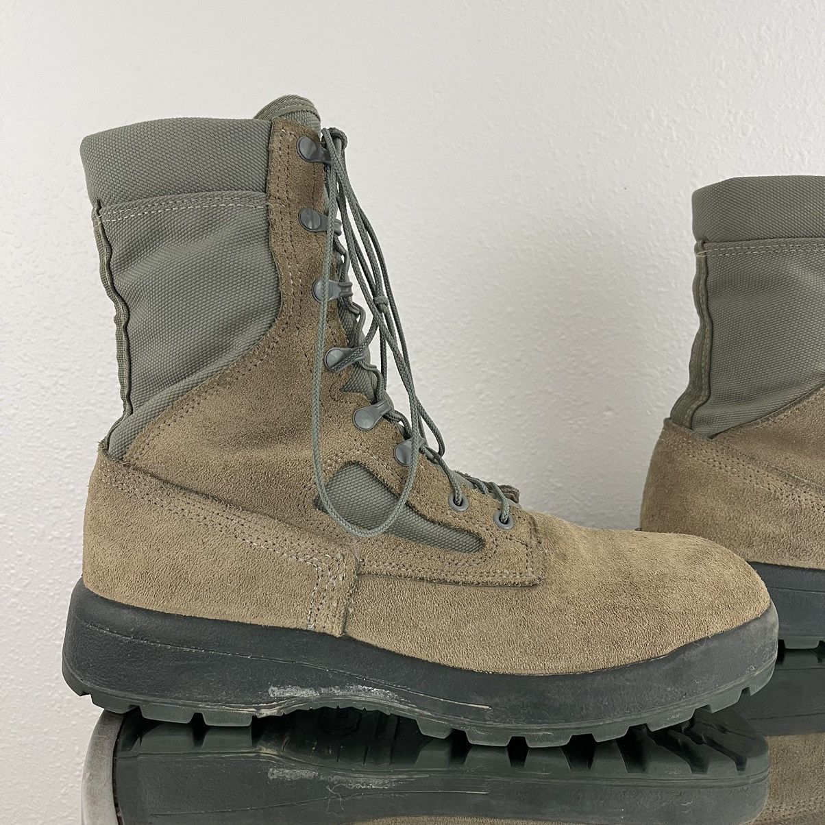 Belleville BELLEVILLE Mens Green Air Force Vibram Lace Up Combat Boots Size US 11.5 / EU 44-45 - 4 Thumbnail