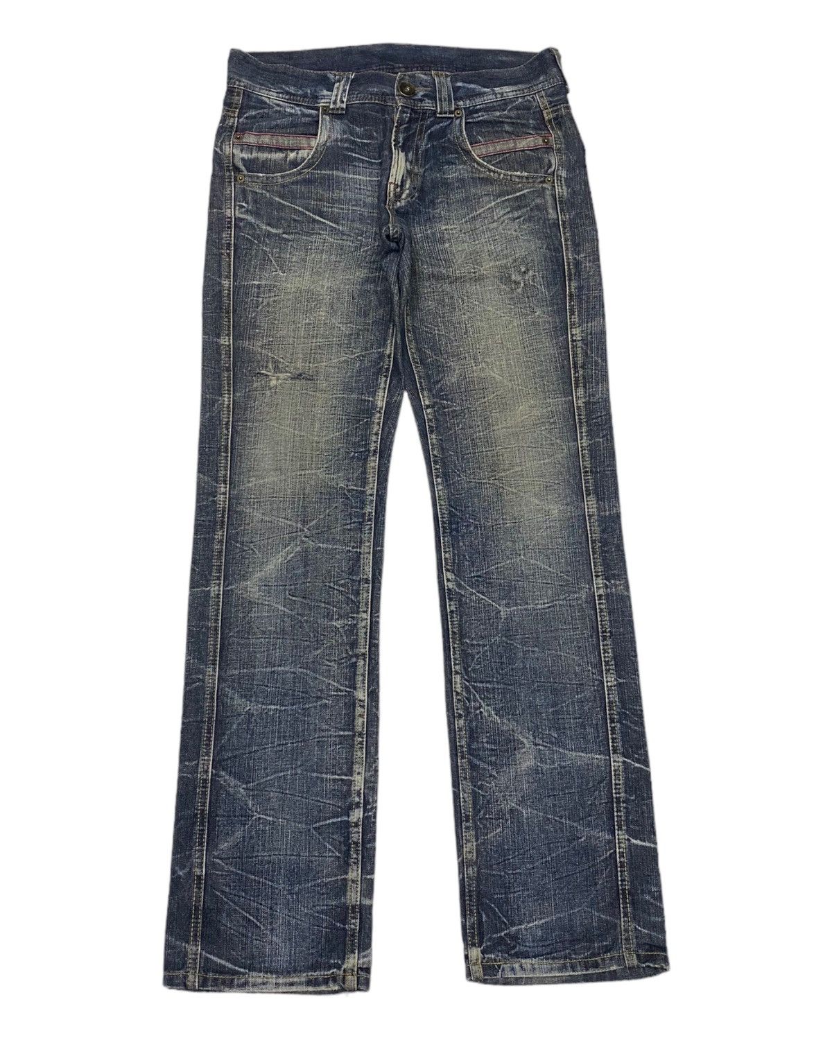 If Six Was Nine 🔥VINTAGE JAPANESE REAL VINTAGE DISTRESSED DENIM JEANS Size US 33 - 1 Thumbnail
