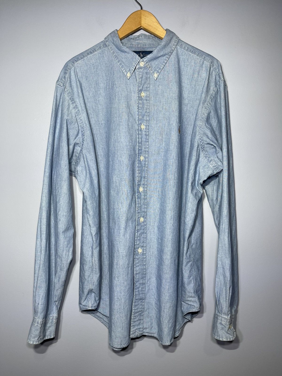 Polo Ralph Lauren Polo Ralph Lauren Men’s Denim Chambray Sz XXL Classic Fit Size US XXL / EU 58 / 5 - 2 Thumbnail