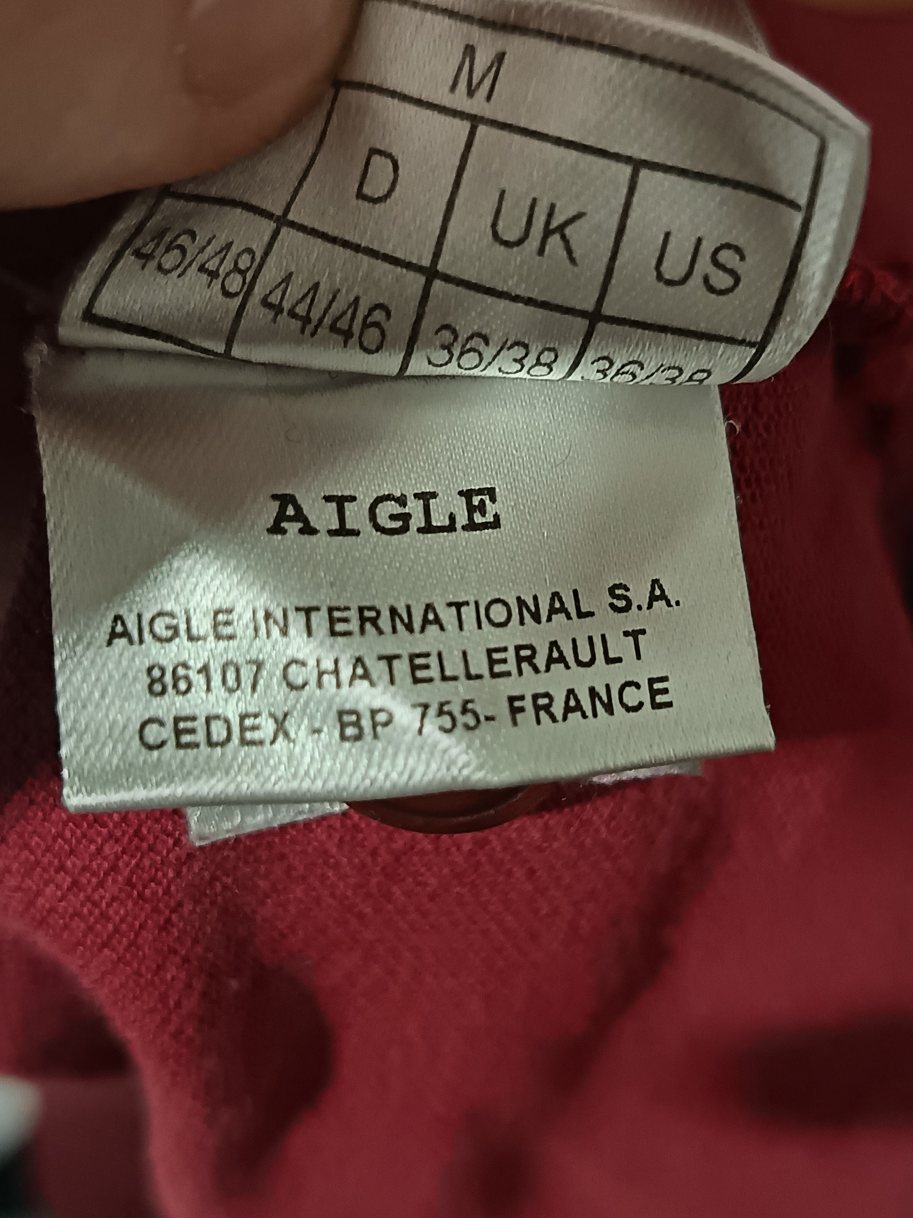 Aigle Polo manches longues Aigle rouge bordeaux taille M Size US M / EU 48-50 / 2 - 7 Thumbnail