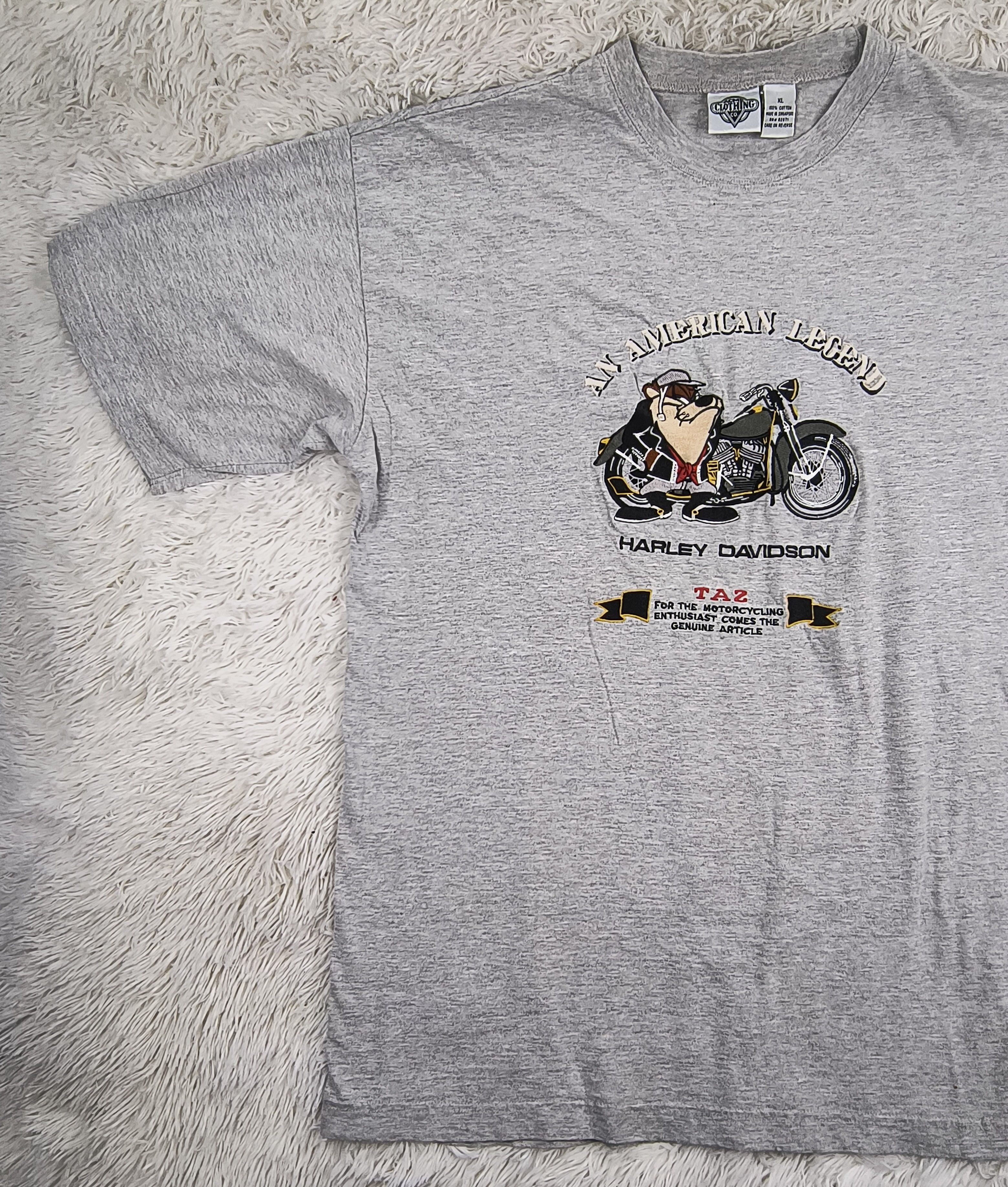 Harley Davidson Vintage Harley Davidson Taz an american legend 1993 tee Size US XL / EU 56 / 4 - 4 Thumbnail