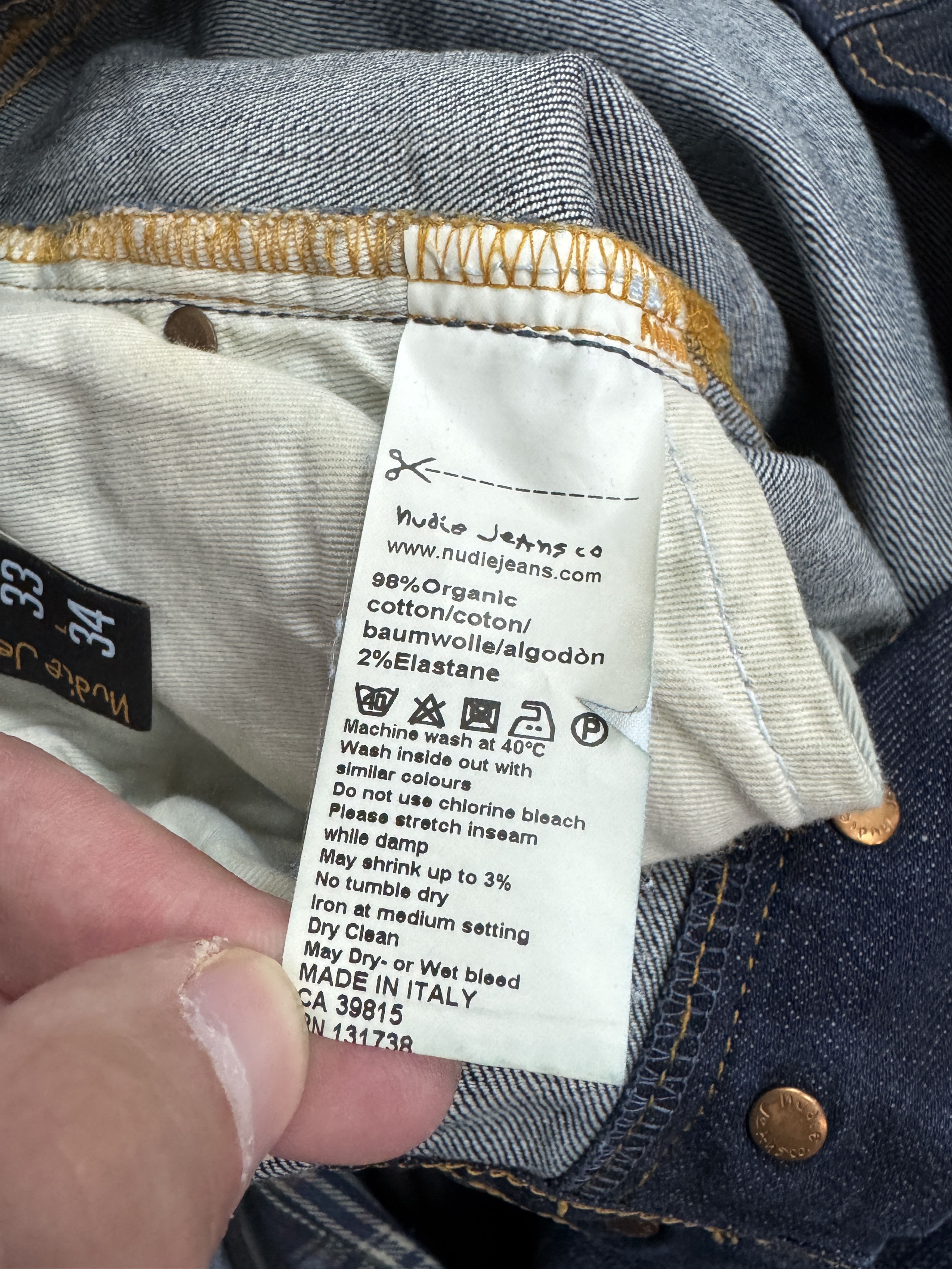 Nudie Jeans Nudie Jeans Hank Rey Denim Pant W33 L34 Made in Italy Size US 33 - 12 Thumbnail
