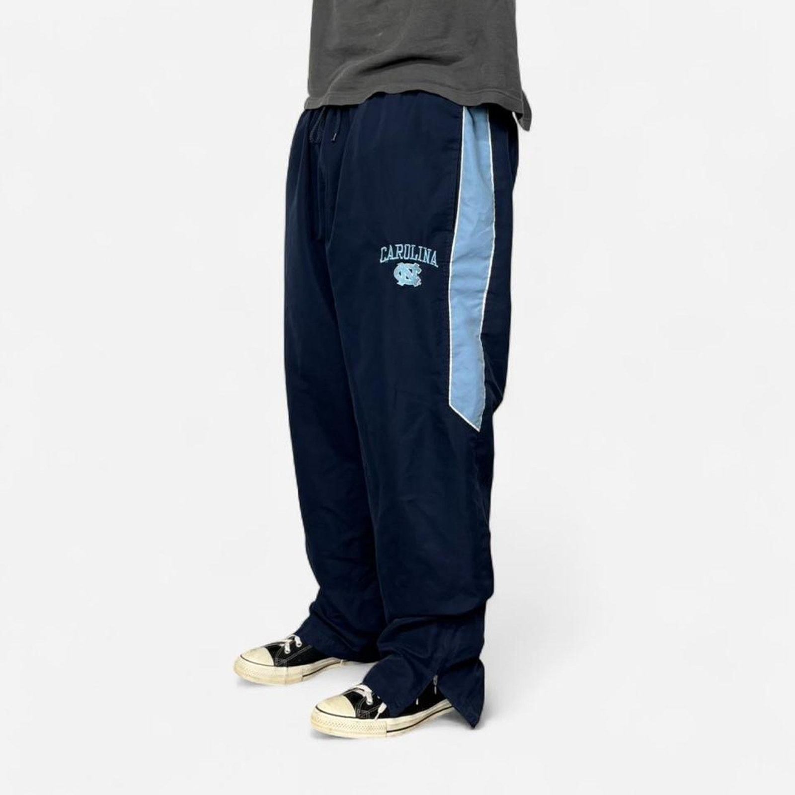 NCAA 90s University of North Carolina Baggy Track Pants Size US 38 / EU 54 - 2 Thumbnail