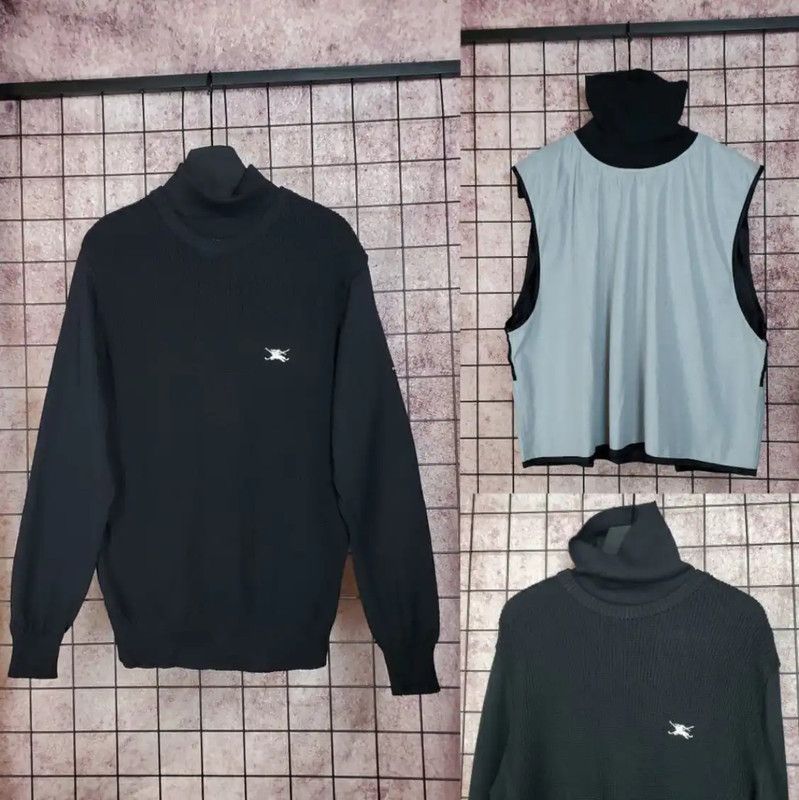 Burberry Burberry Black Wool Long Sleeve Sweater Size L / US 10 / IT 46 - 1 Thumbnail