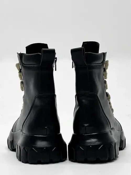 Japanese Brand × Other Charcoal Platform Casual faux leather boots gothic punk Size US 11 / EU 44 - 4 Thumbnail
