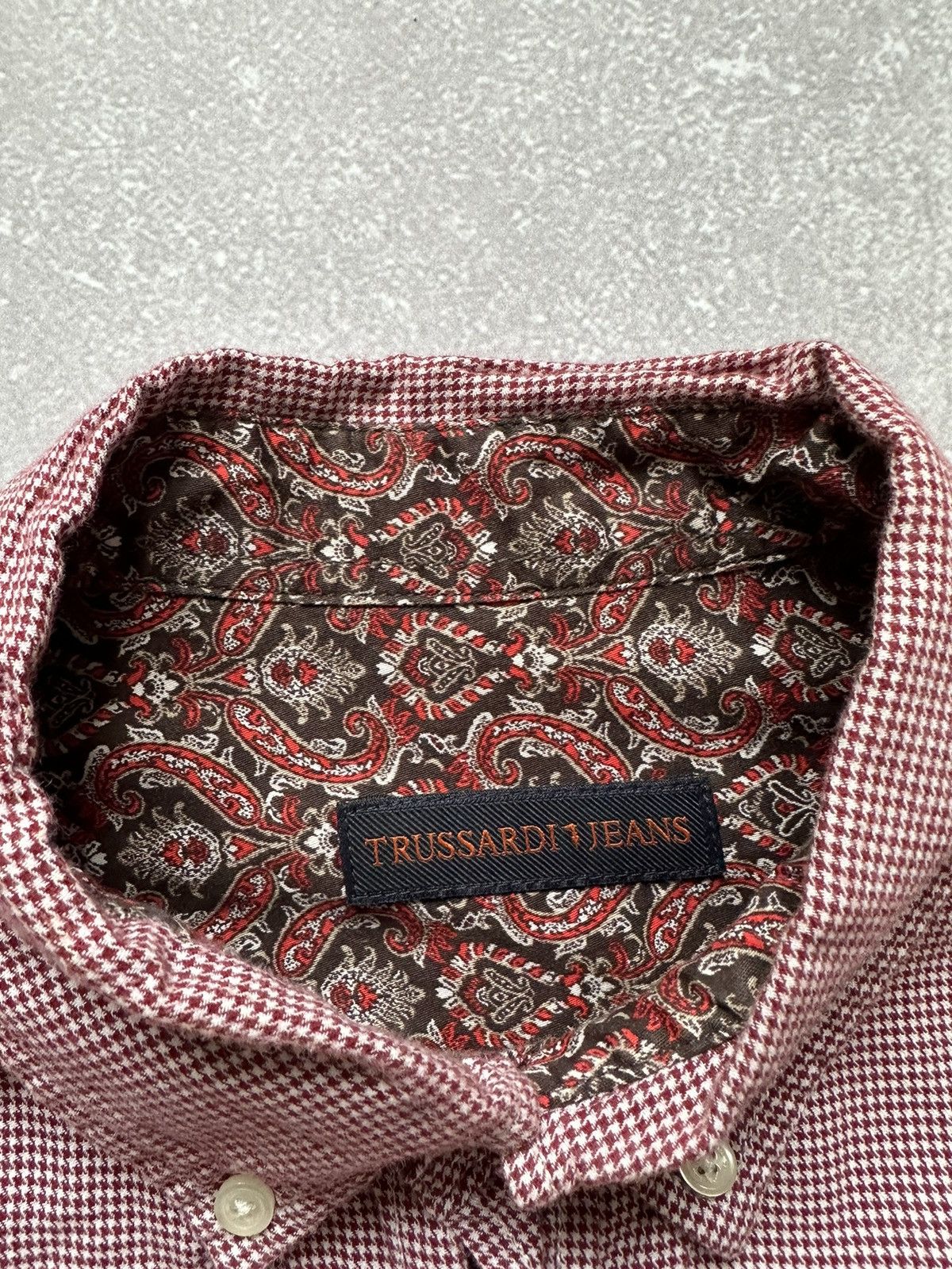 Trussardi × Vintage Shirt Long sleeve Trussardi Jeans Vintage Streetwear size 42 Size US L / EU 52-54 / 3 - 4 Thumbnail