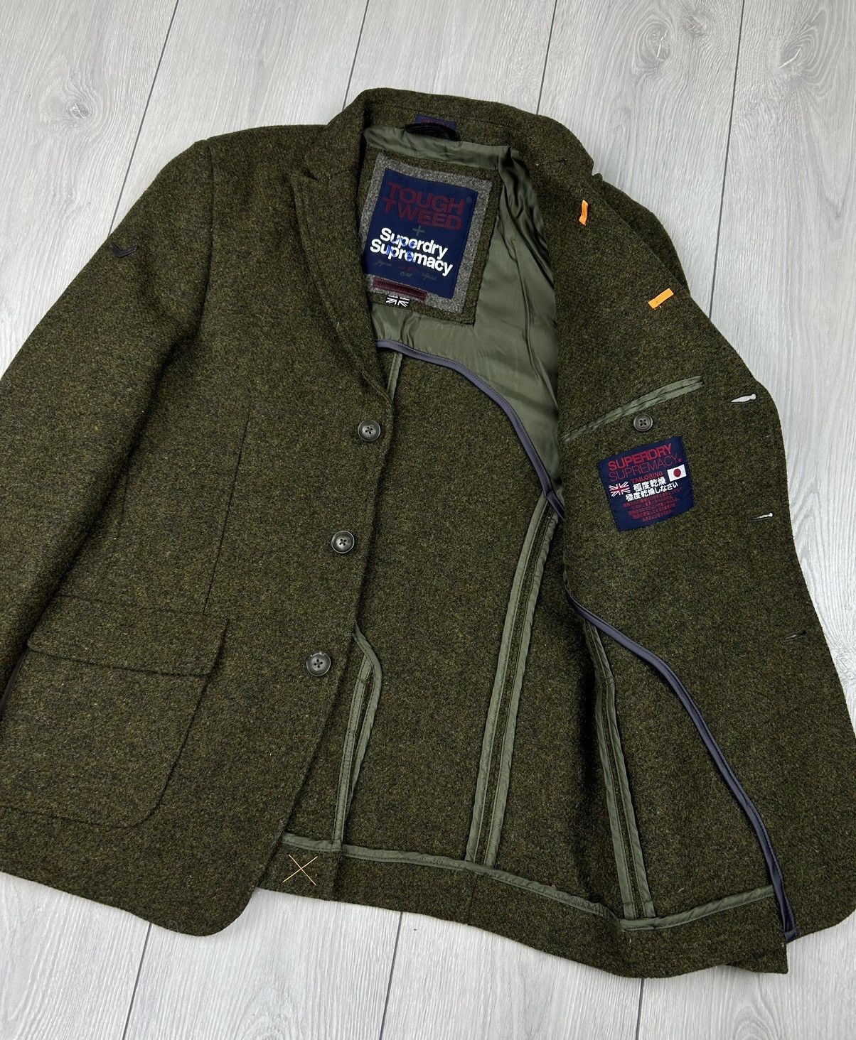 Japanese Brand × Superdry SuperDry x Tough Tweed Blazer size S - M Size 48R - 5 Thumbnail