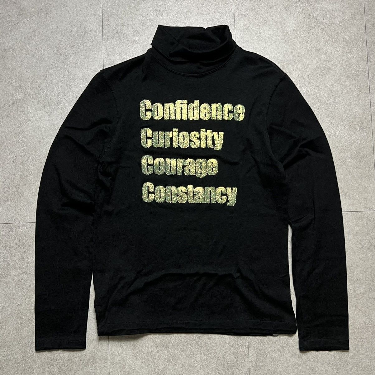 image of Mastermind Japan x Mastermind World Master Mind Flocky High Neck Shirts in Black, Men's (Size Small