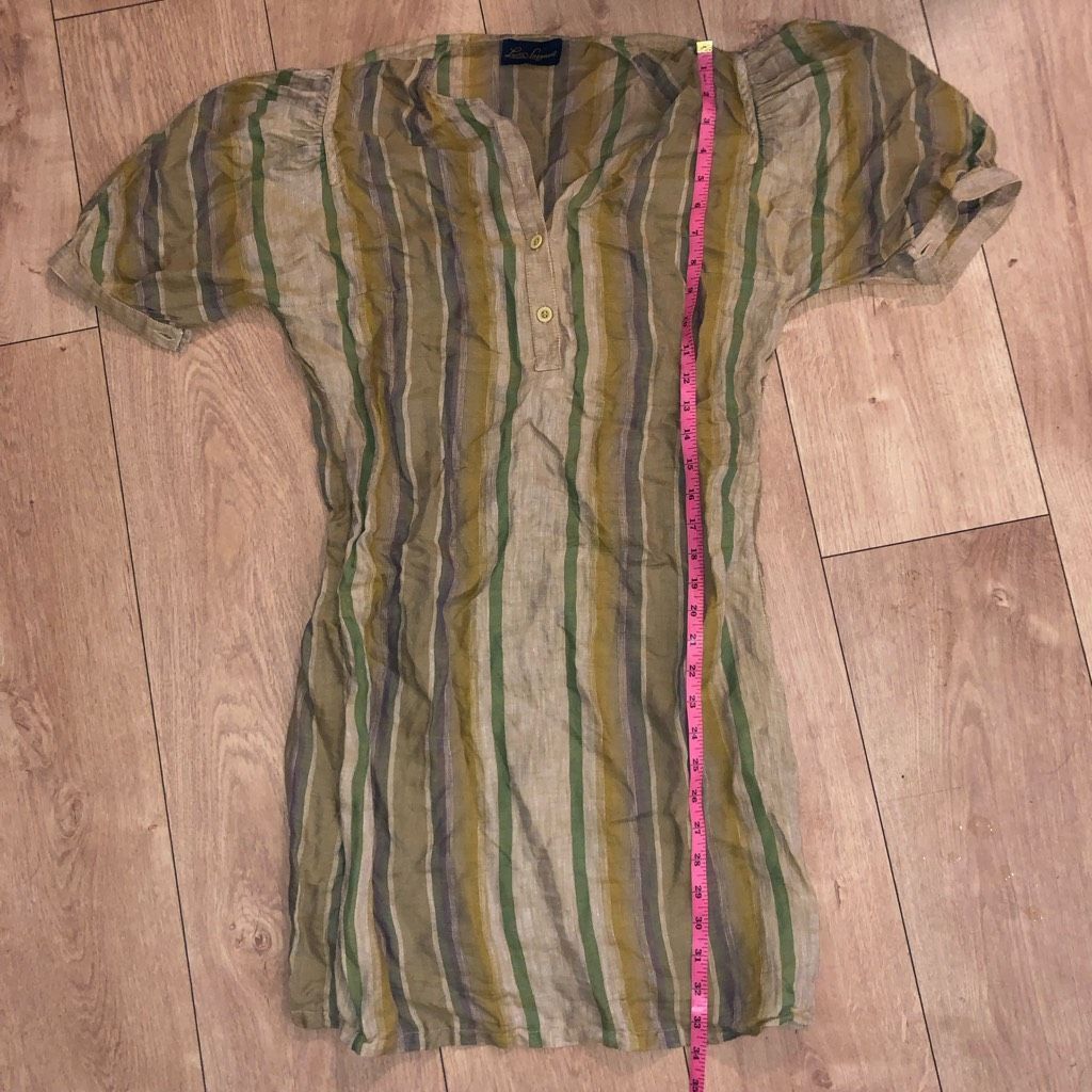 Other Luisa Spagnoli Linen Italian Dress in Neutral Stripes, Size Size M / US 6-8 / IT 42-44 - 5 Thumbnail
