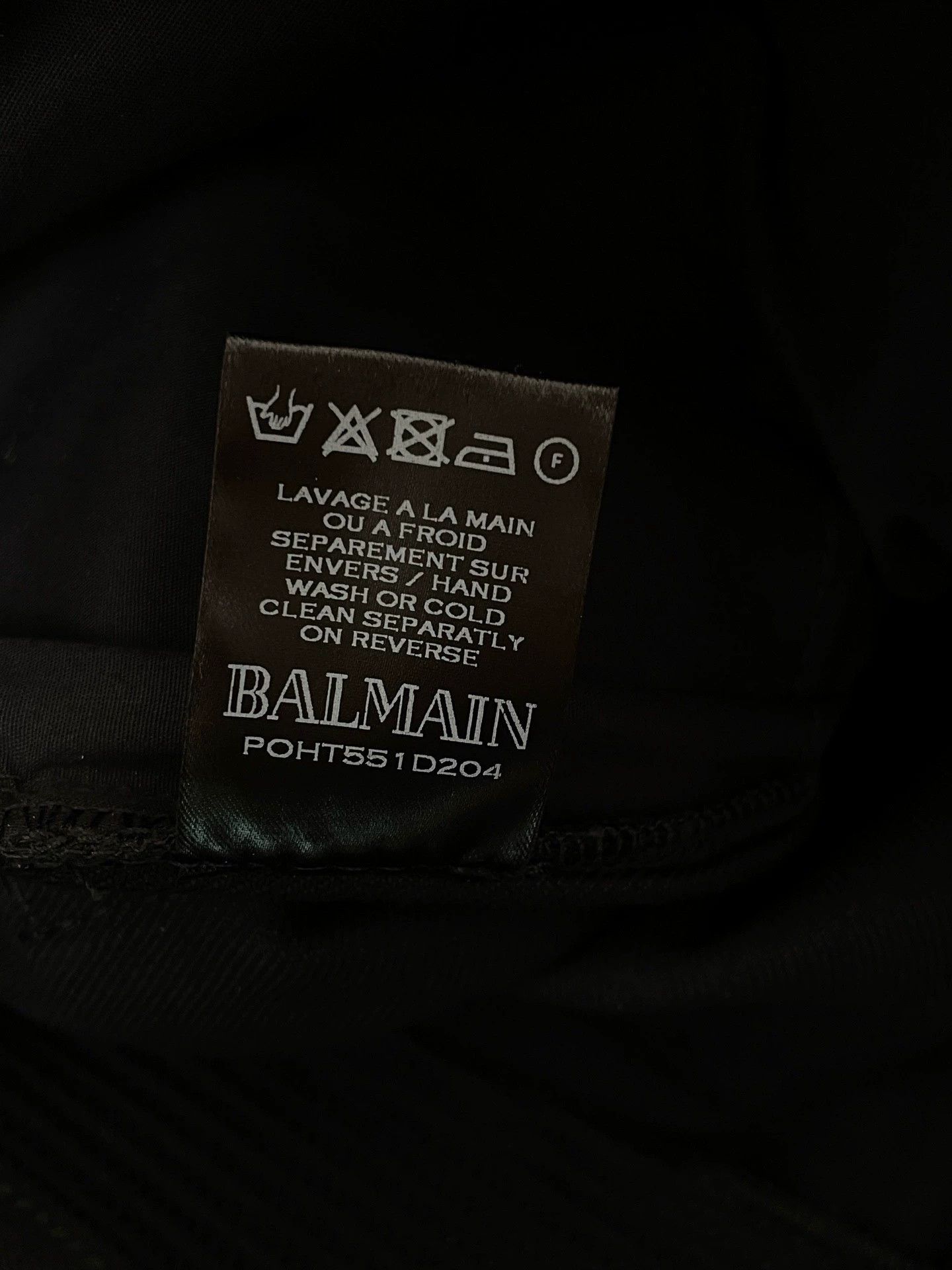 Balmain Balmain Leather-Paneled Slim Moto Jeans Size 30 NWT Size US 30 / EU 46 - 4 Thumbnail