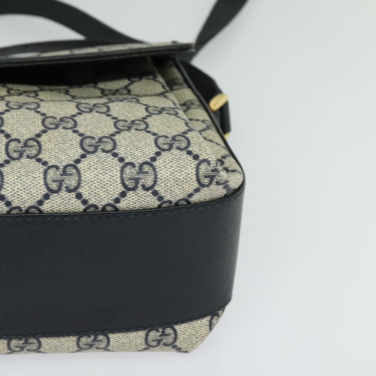 Gucci GUCCI GG Supreme Sherry Line Shoulder Bag Pvc Navy Gold 904 Size ONE SIZE - 11 Thumbnail
