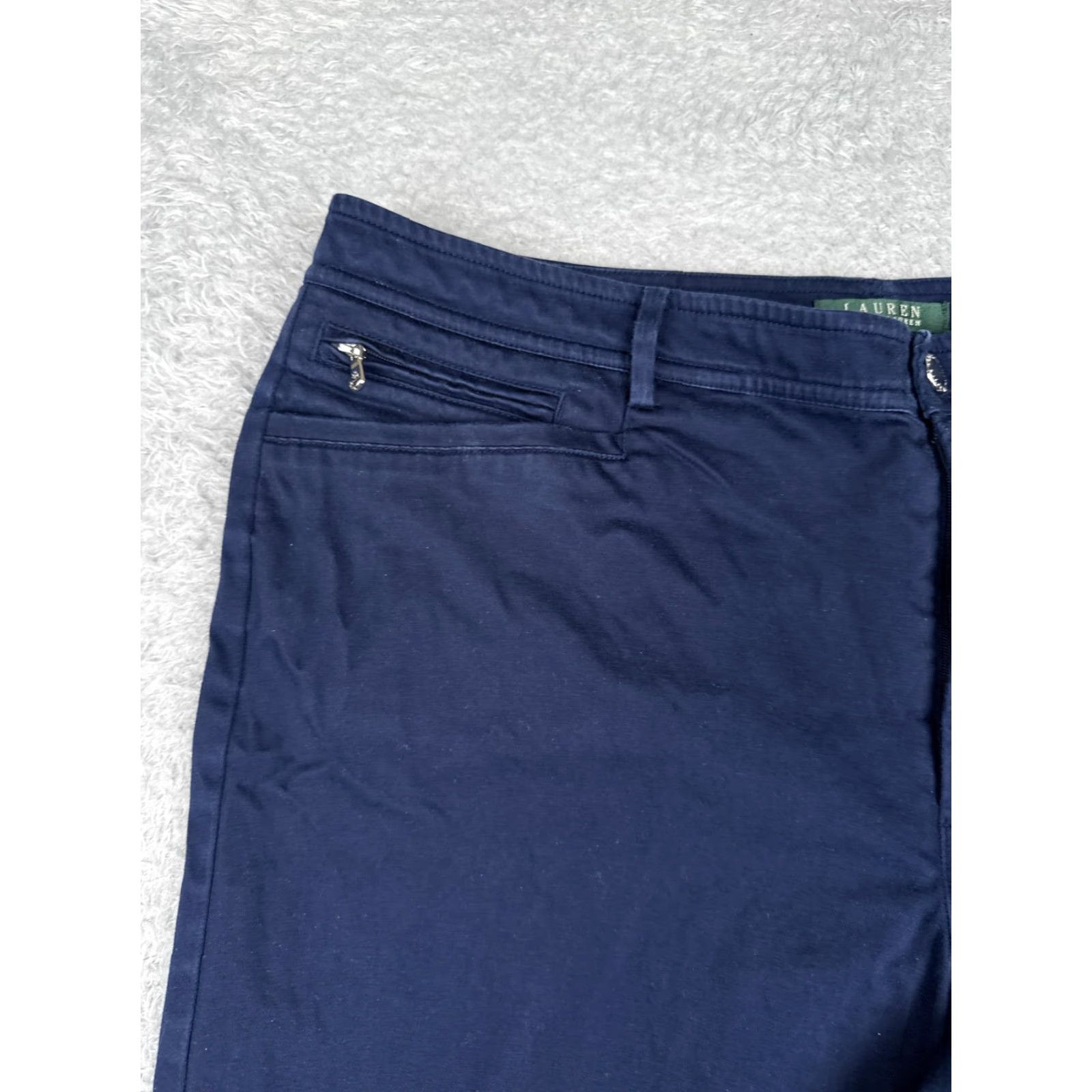 Ralph Lauren Lauren Ralph Lauren Shorts Womens 36x10 Navy Blue Chino Flat Front Pockets Size 25" / US 0 / IT 36 - 4 Thumbnail