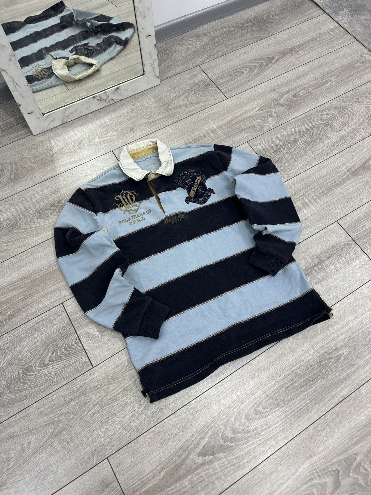 Polo Ralph Lauren Polo Ralph Lauren Vintage 90s Rugby Polo Longsleeve Size US M / EU 48-50 / 2 - 3 Thumbnail
