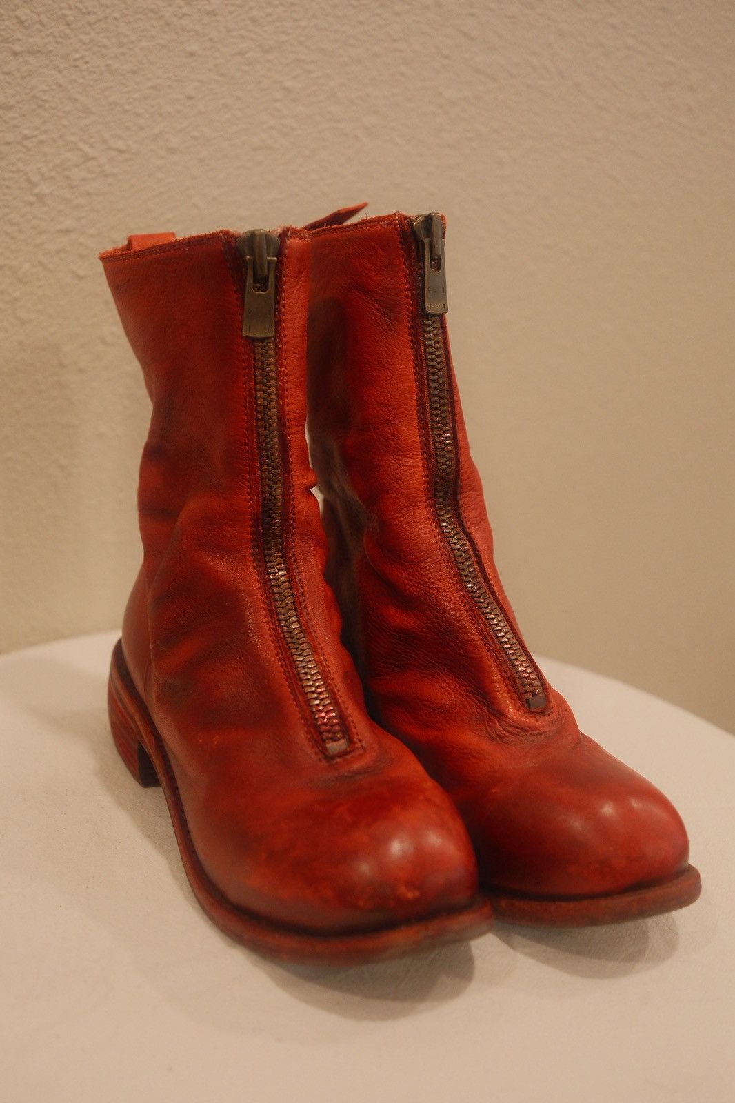 Guidi Guidi Red Leather Boot Size US 5 / IT 35 - 1 Thumbnail