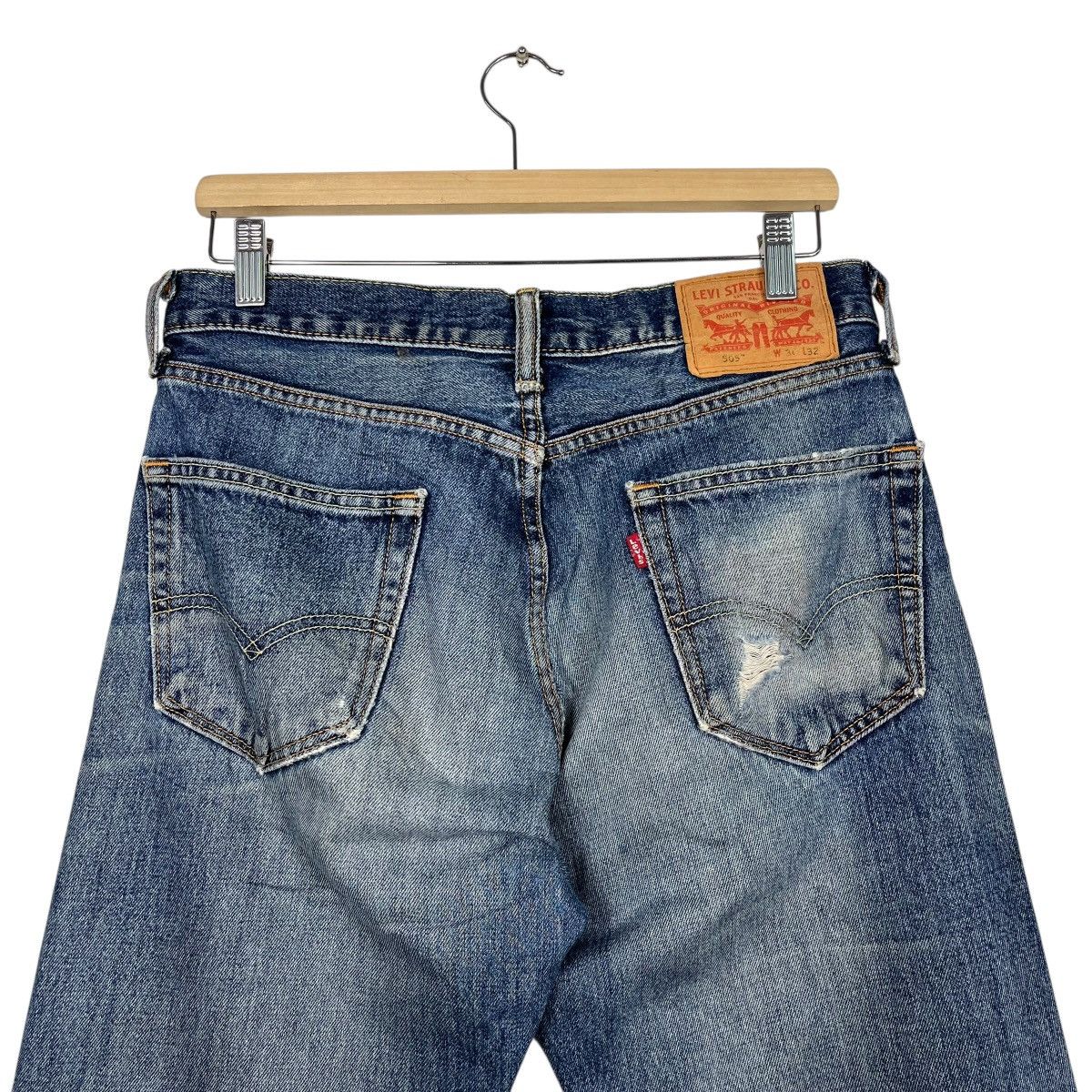 Levi's Vintage Y2k Levis Lot 505 Distressed Denim Size US 30 / EU 46 - 8 Thumbnail