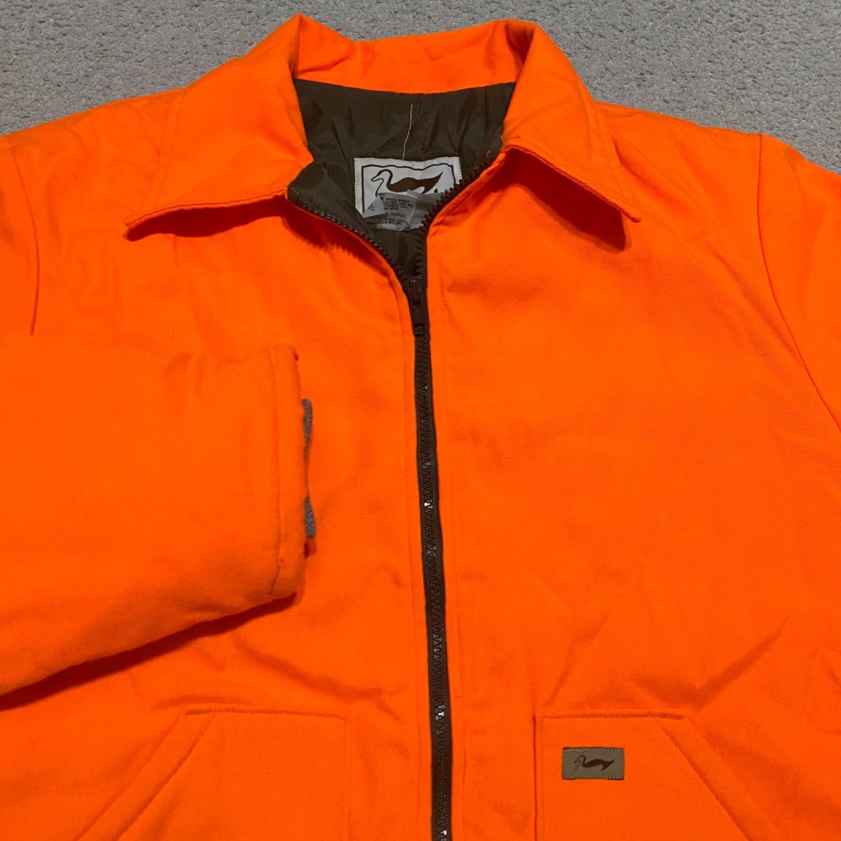 Vintage Duxbak Mens Jacket Orange Full Zip Quilt Lined Pockets Hunting Outdoor Bomber Jacket M Orange Mens Jacket Size US M / EU 48-50 / 2 - 5 Thumbnail
