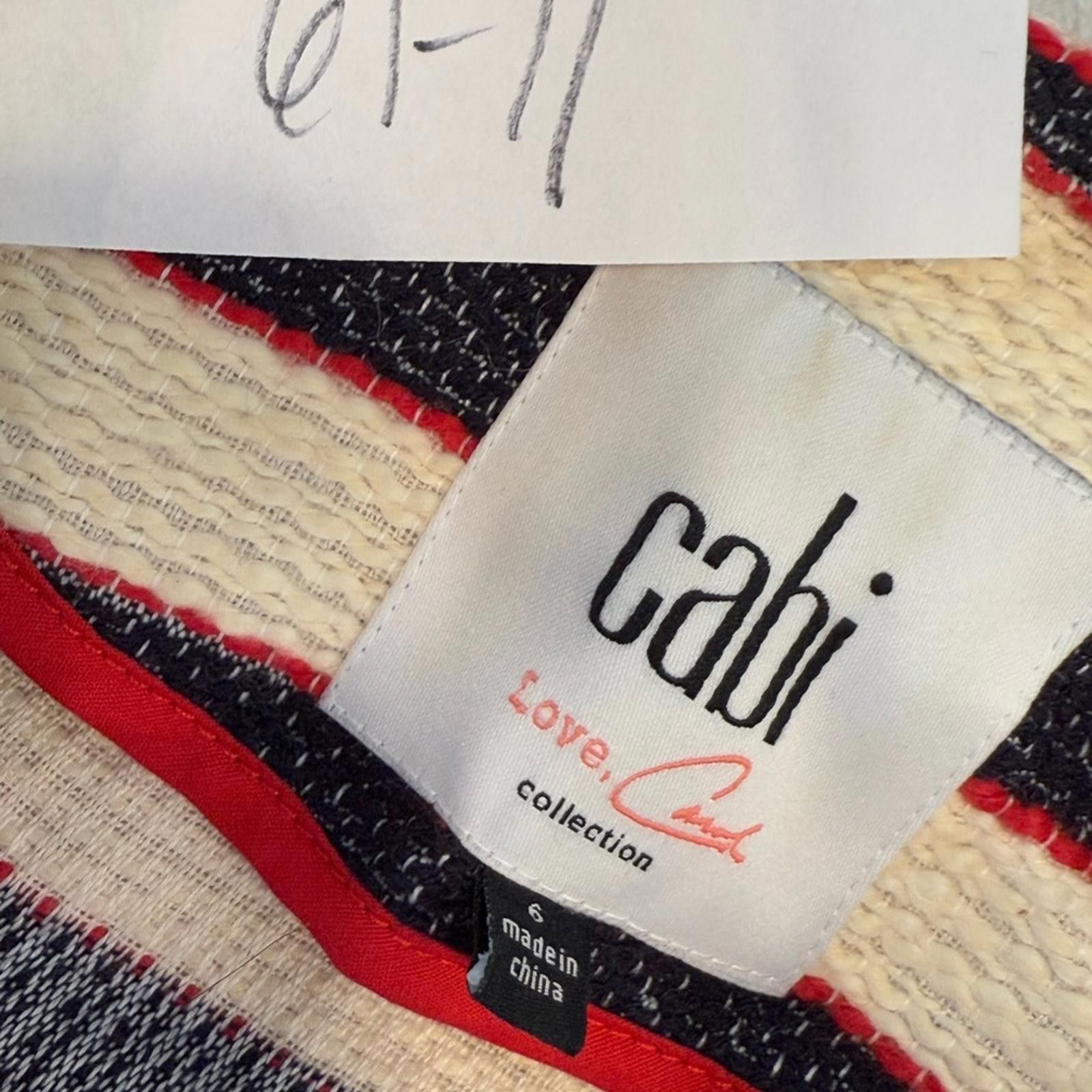 Other Cabi Blazer Red Navy Cream stripe button up SZ 6 Size M / US 6-8 / IT 42-44 - 9 Thumbnail