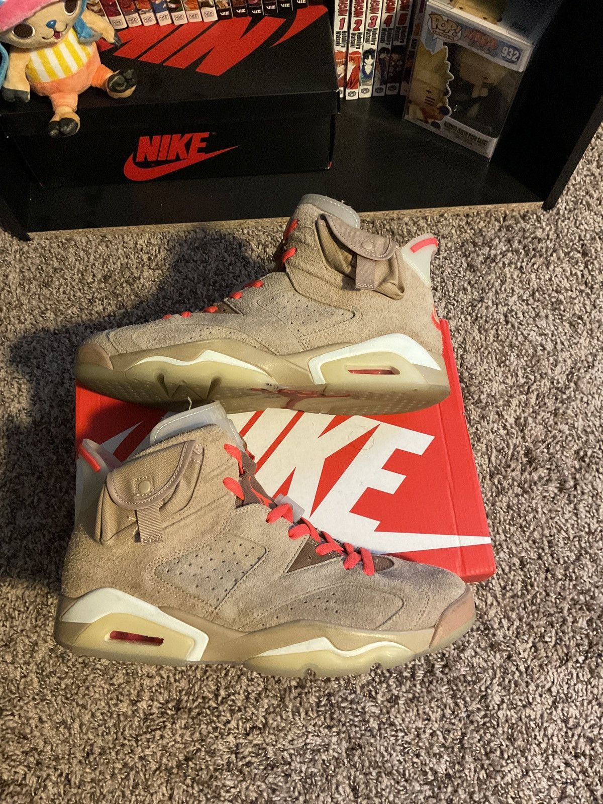 image of Jordan Travis Scott Jordan 6 Retro Travis Scott British Scott Shoes in Beige, Men's (Size 11)