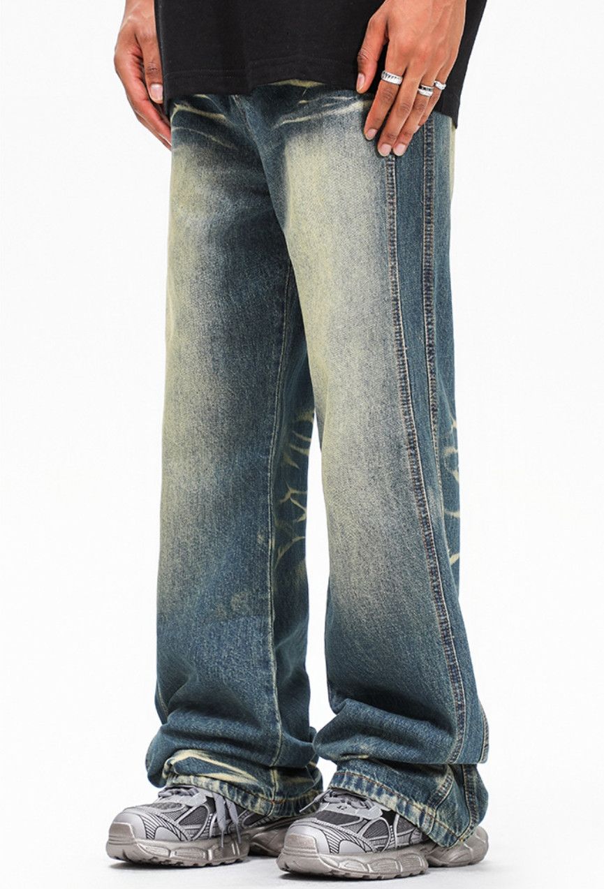 Japanese Brand × Jean Washed vintage loose micro flare jeans Size US 32 / EU 48 - 3 Thumbnail