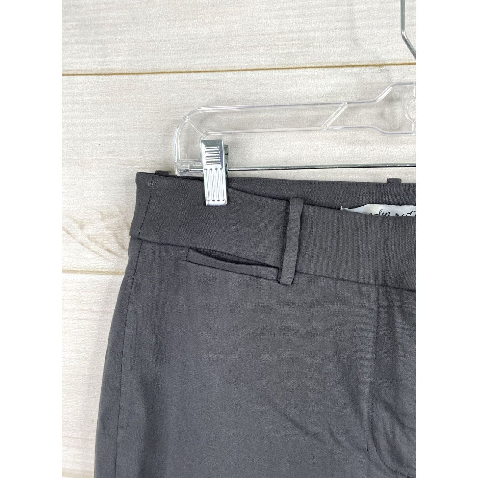 Vintage Eden Ruth Pants Women's Gray Ankle High Rise Ponte Size 8 Regular Slim Fit NWT Front Pockets Stretch TaperedLegs Athletic Wear dress pants Size 30" / US 8 / IT 44 - 2 Thumbnail