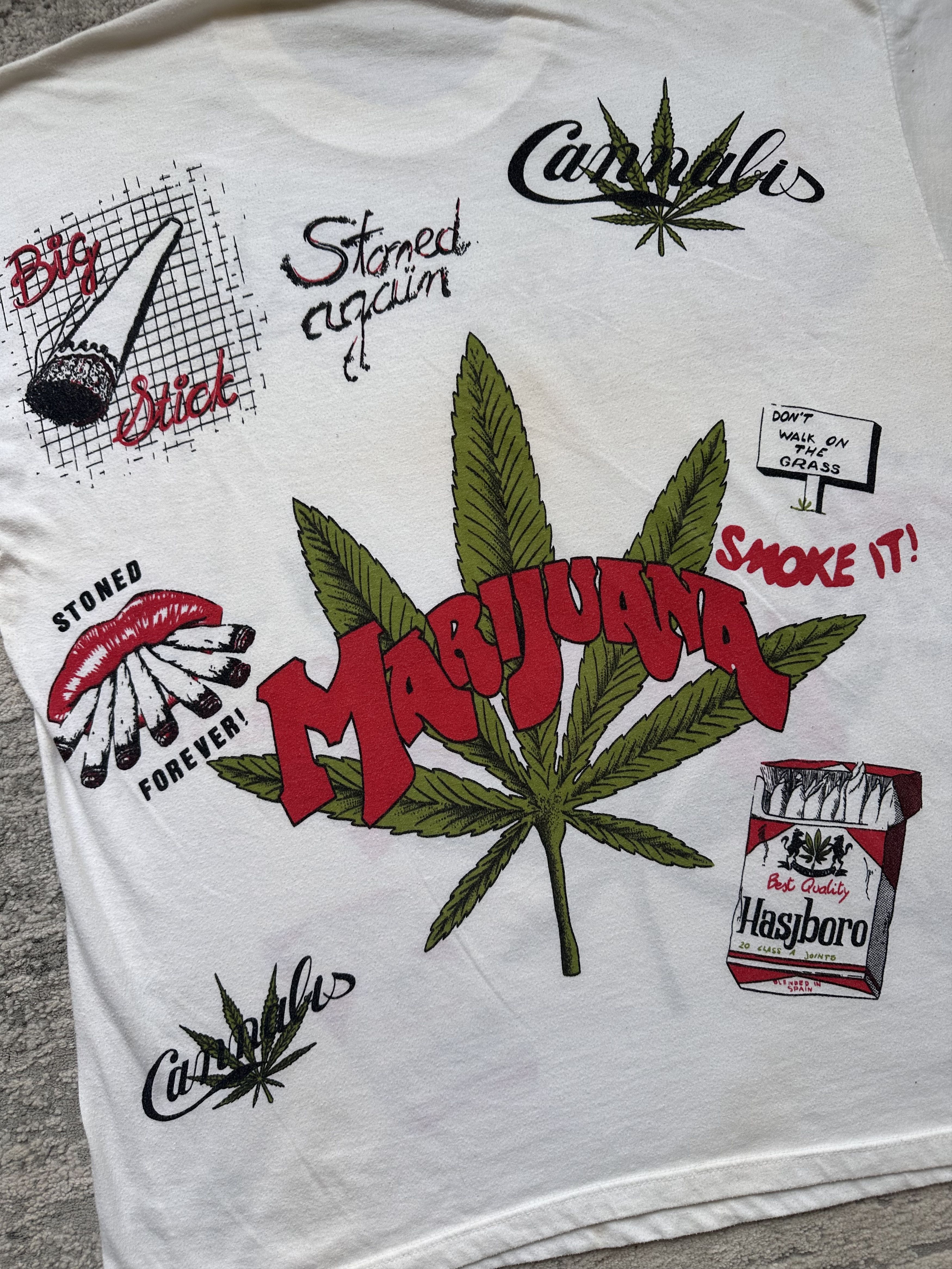 Vintage Vintage Cannabis Culture Graphic Oversize Streetwear T-Shirt Size US XL / EU 56 / 4 - 11 Thumbnail