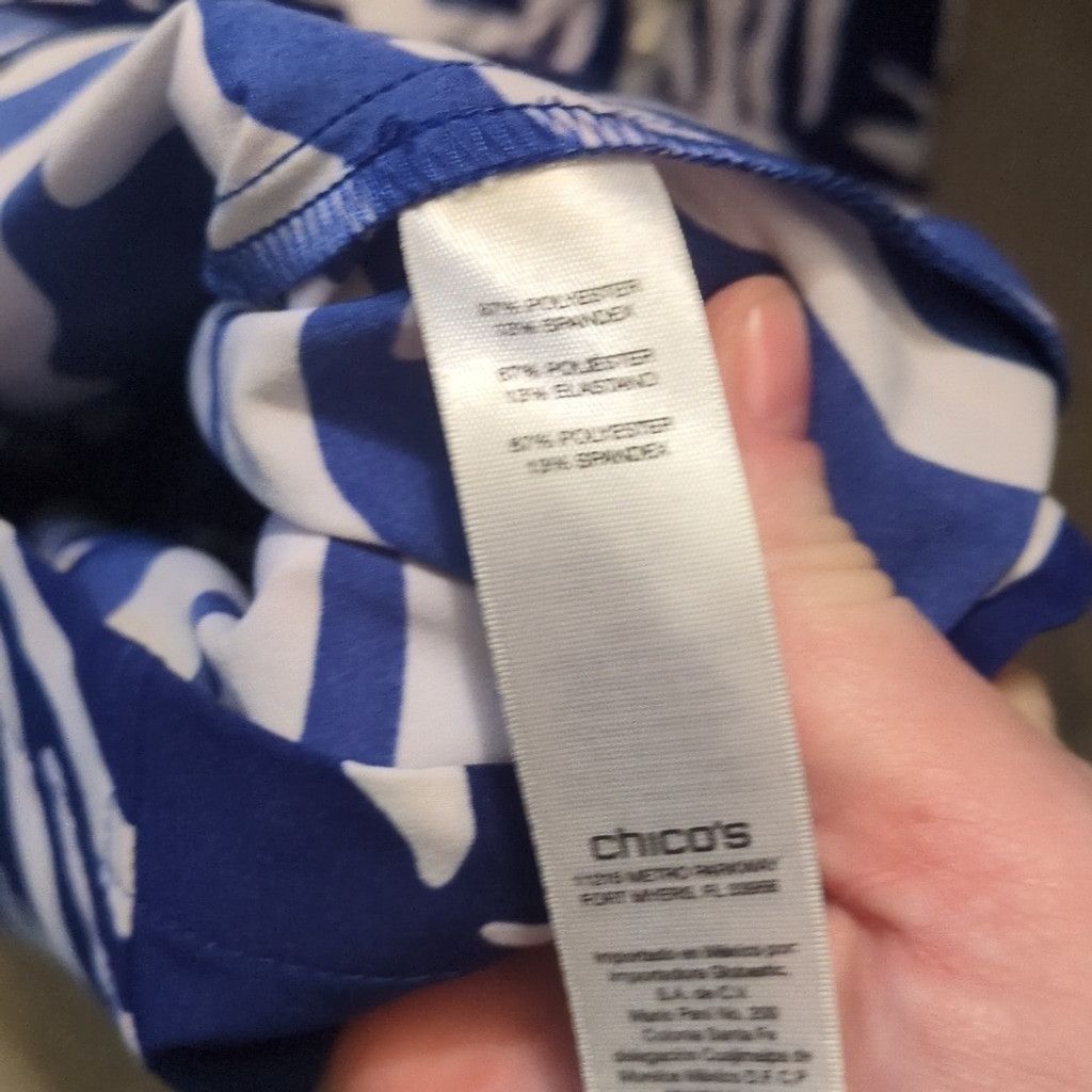 Chicos Zenergy By Chico's Blue White Golf Jacket Size 2 Size L / US 10 / IT 46 - 6 Thumbnail