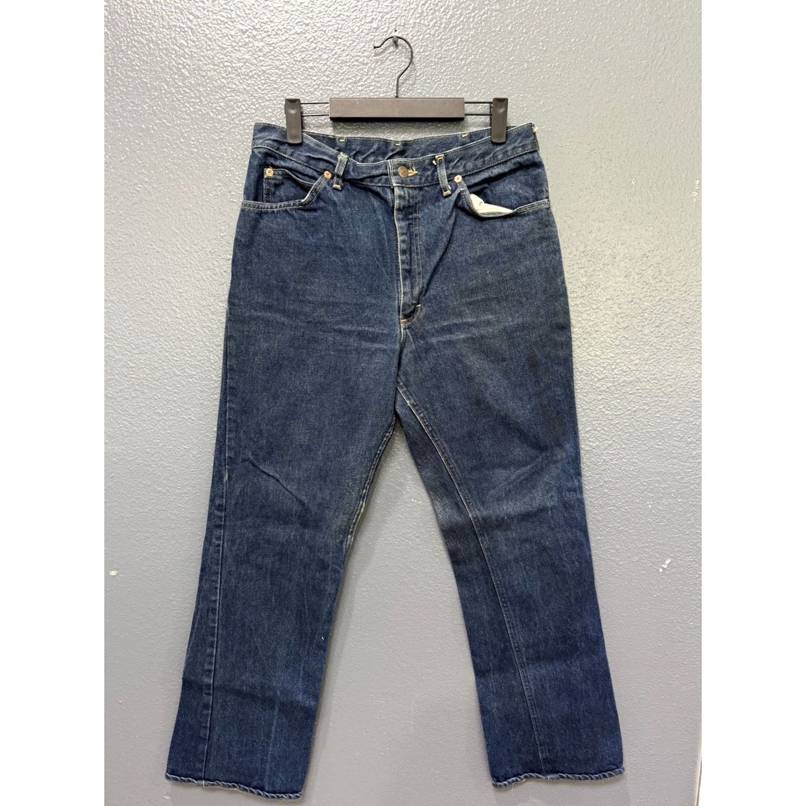 Lee VINTAGE Lee Riders Jeans Dark Wash Indigo Denim 34 33 USA Made Men’s Straight Denim Jeans 34x33 Blue Mens Size US 32 / EU 48 - 5 Thumbnail