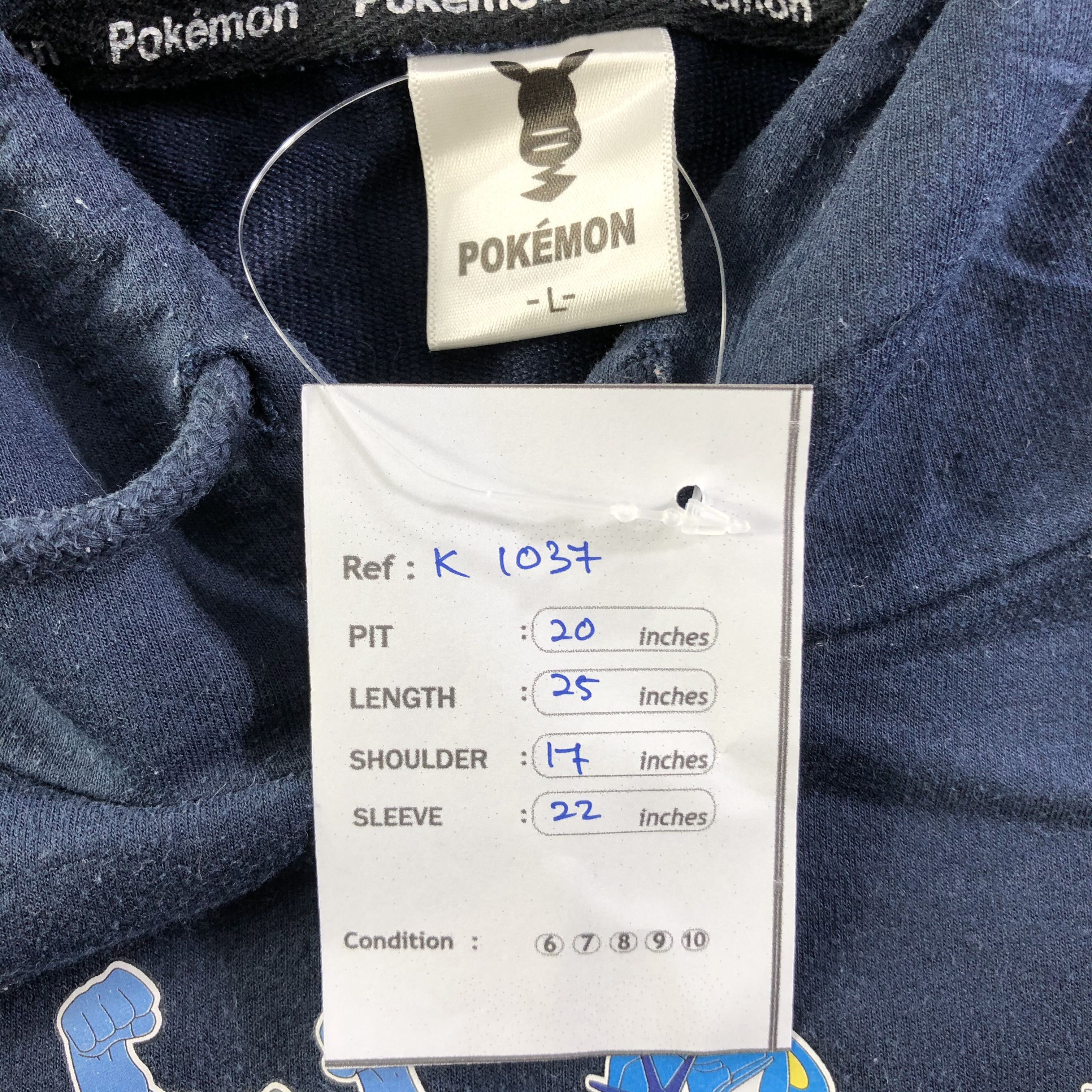 Japanese Brand Pokemon Pocket Monster Hoodies K1037 Size US M / EU 48-50 / 2 - 9 Thumbnail