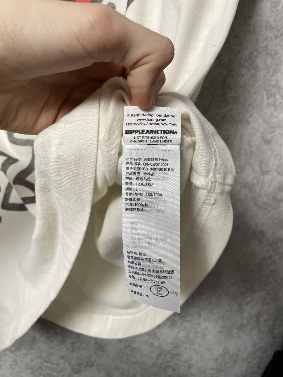 Keith Haring Abercrombie Fitch x Keith Haring Heart White T-Shirt Y2K Size US L / EU 52-54 / 3 - 10 Thumbnail