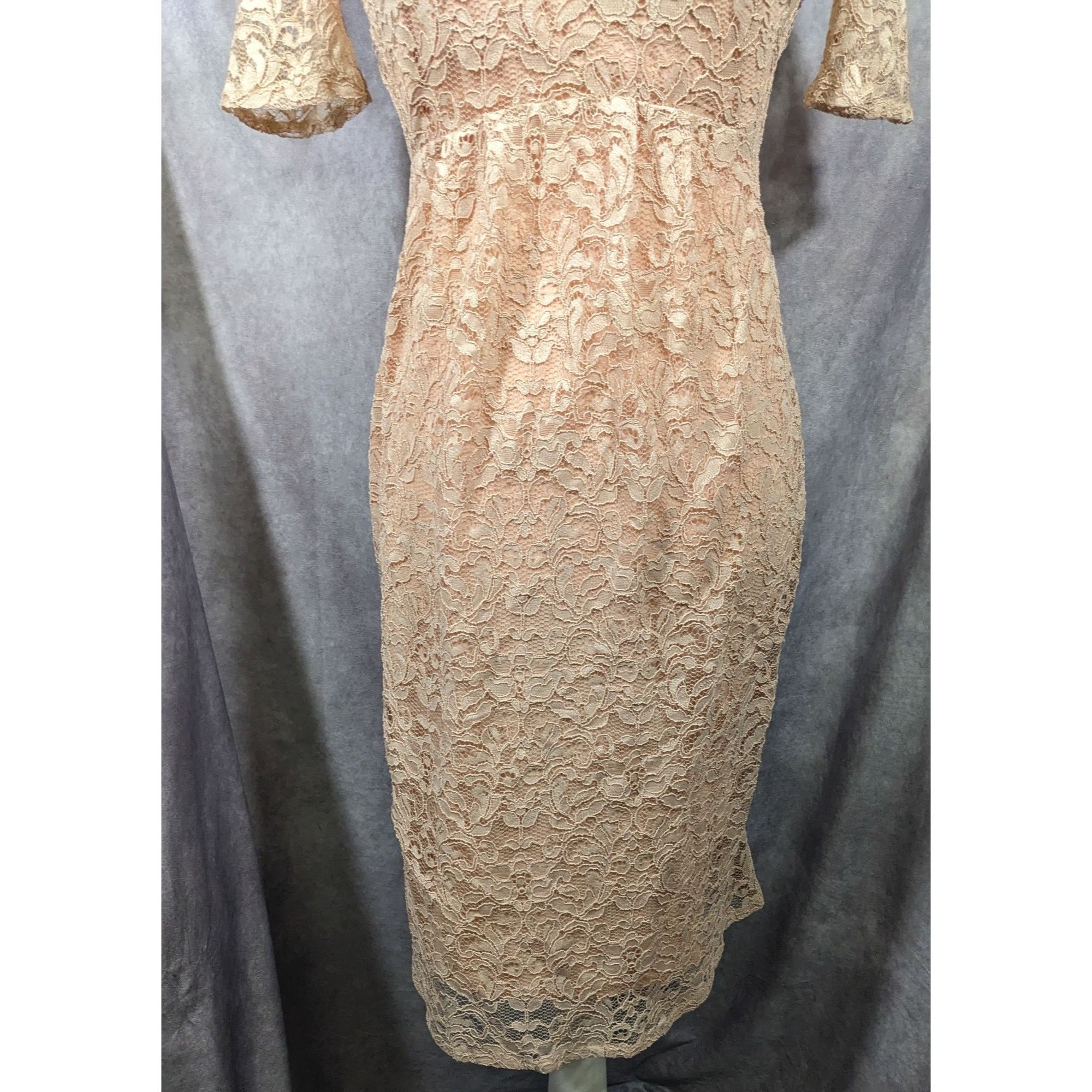Other Hope And Ivy Cream Floral Lace Keyhole Dress Size 6 Size M / US 6-8 / IT 42-44 - 11 Thumbnail