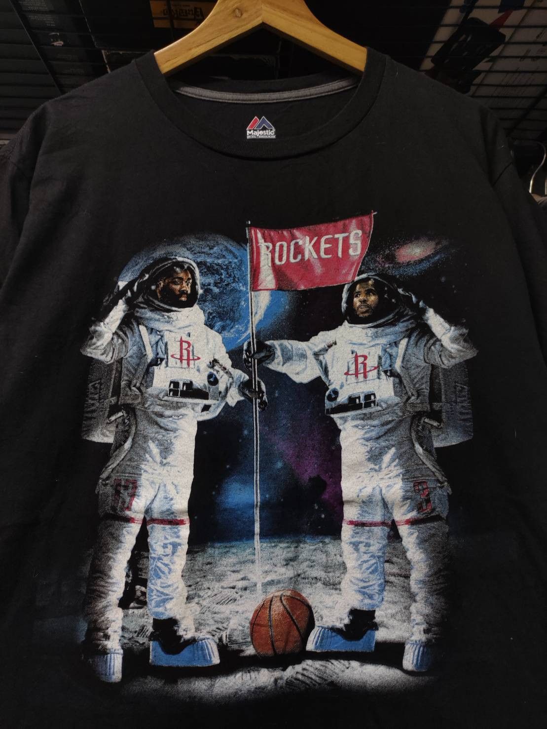 Majestic Houston Rockets James Harden & Chris Paul Spaceman T-Shirt Size US L / EU 52-54 / 3 - 1 Thumbnail