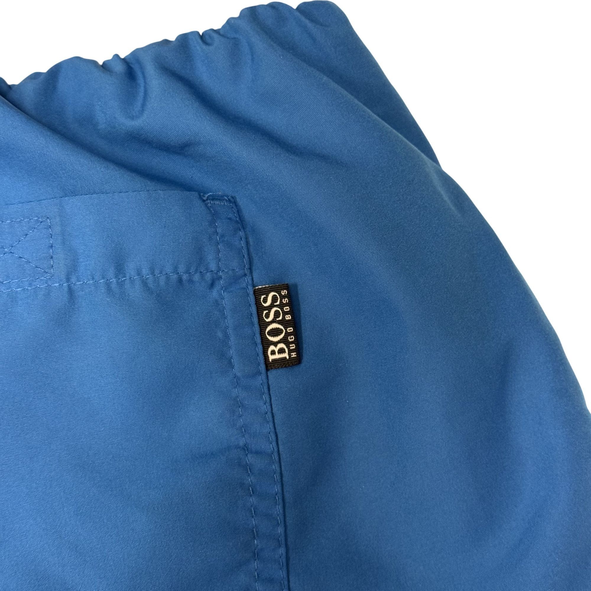 Hugo Boss Hugo Boss Blue Swim TRUNKS Spell Out Logo Athletic Shorts Size US 32 / EU 48 - 8 Thumbnail