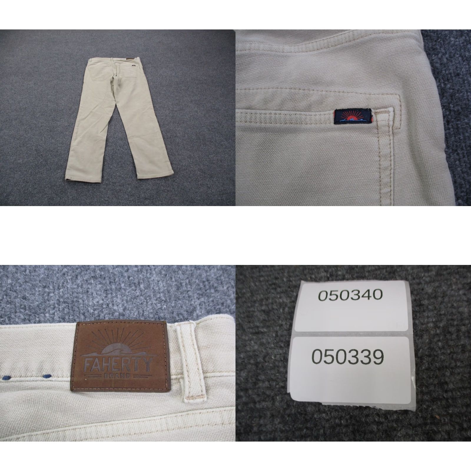 Faherty Faherty Pants Mens 31 Beige Men Chino Straight Stretch Casual Preppy Business Size US 31 - 9 Thumbnail