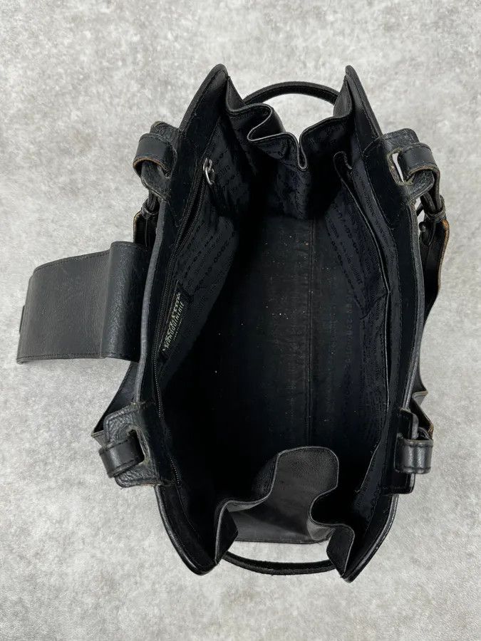 Jean Paul Gaultier 2000s Jean Paul Gaultier Black Handle Leather Bag Size ONE SIZE - 8 Thumbnail