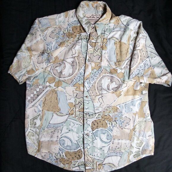 Other Vintage Maxx FM Abstract Geometric Button Shirt Size US M / EU 48-50 / 2 - 2 Thumbnail