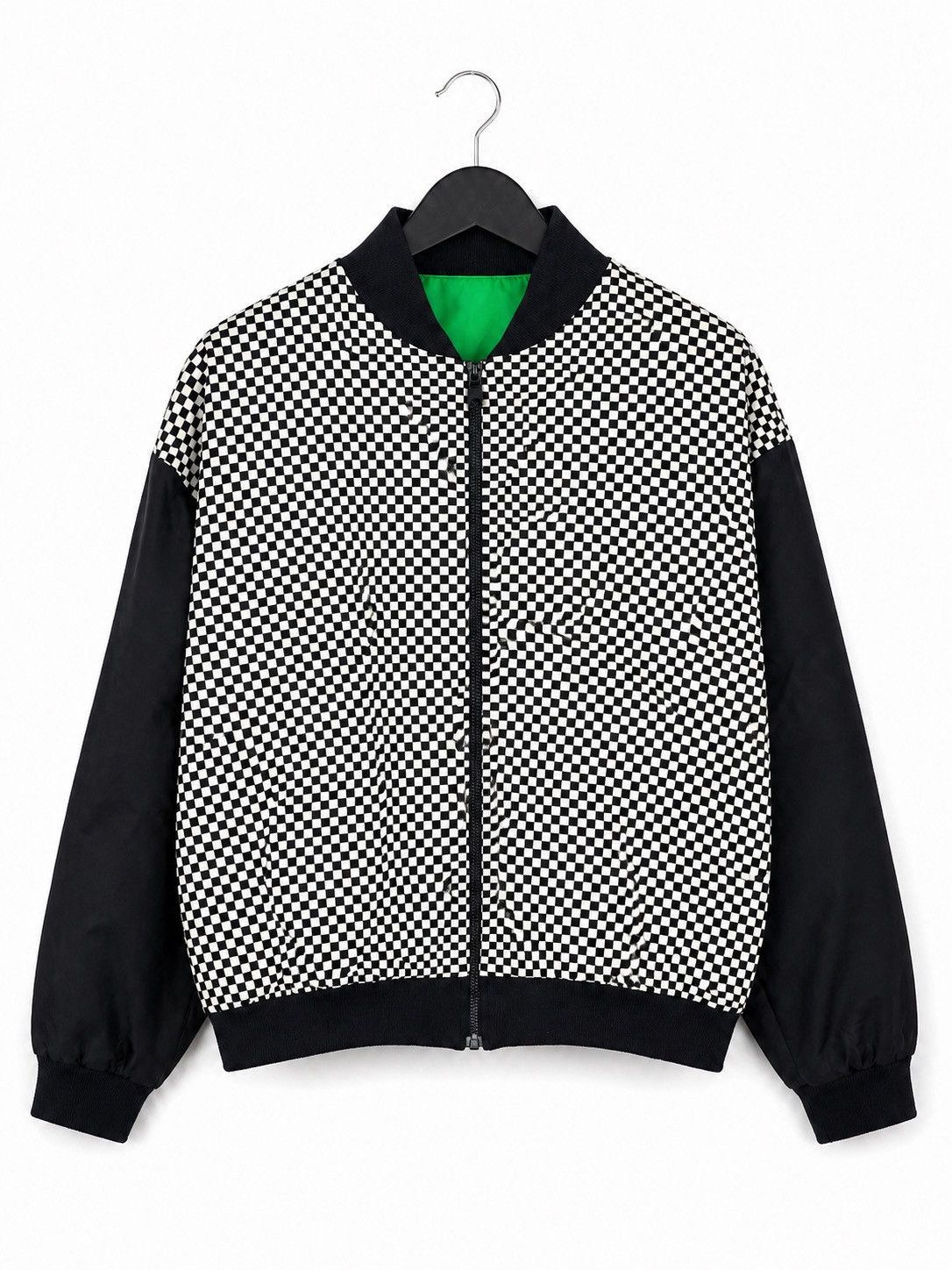 Vintage Vintage Marcia Checkerboard Bomber Black White Graphic Retro Size US XS / EU 42 / 0 - 2 Thumbnail