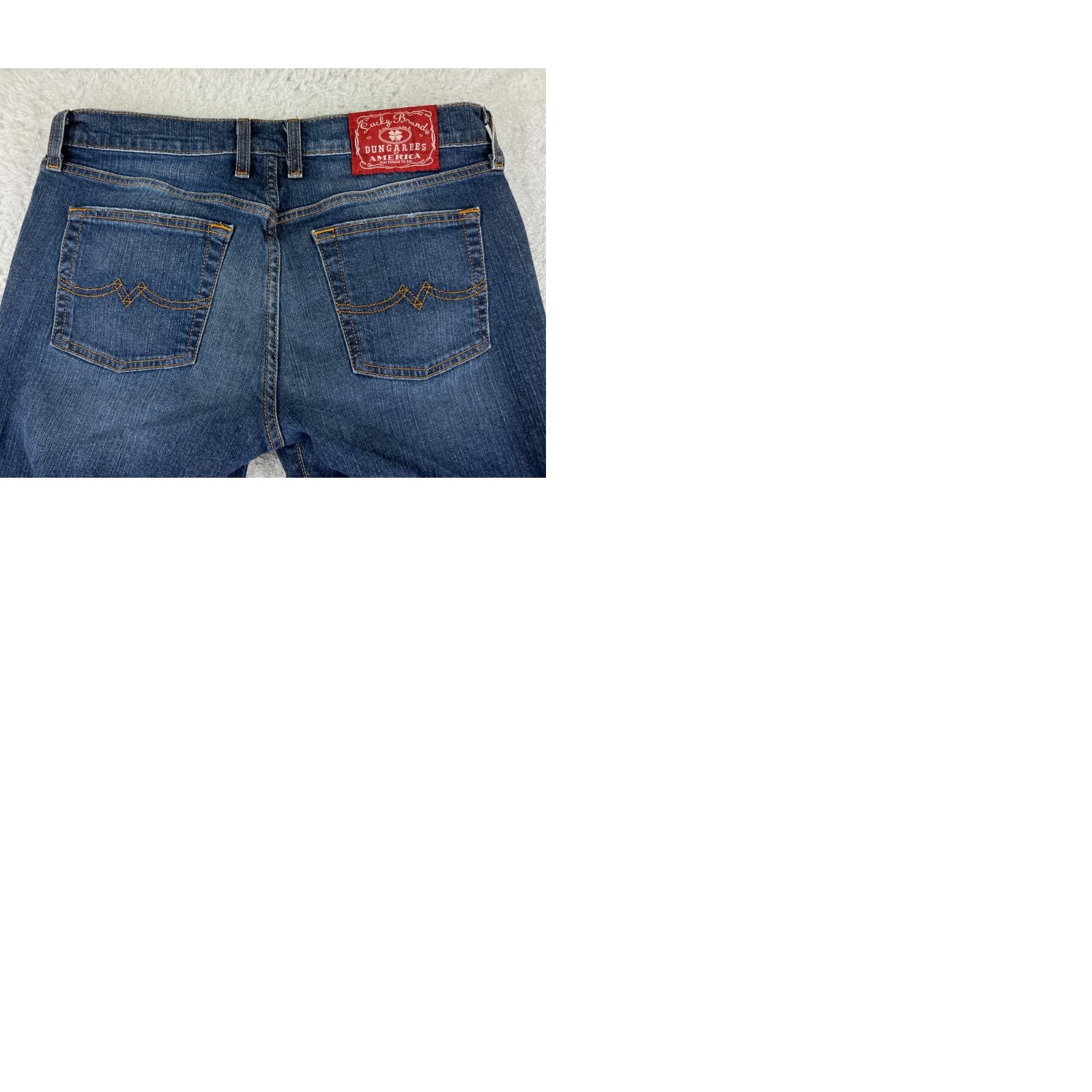 Lucky Brand VINTAGE Lucky Brand Pants Women 8 Blue Denim Jean Low Rise Flare Dark Wash 28x30 Womens Size 30" / US 8 / IT 44 - 10 Thumbnail