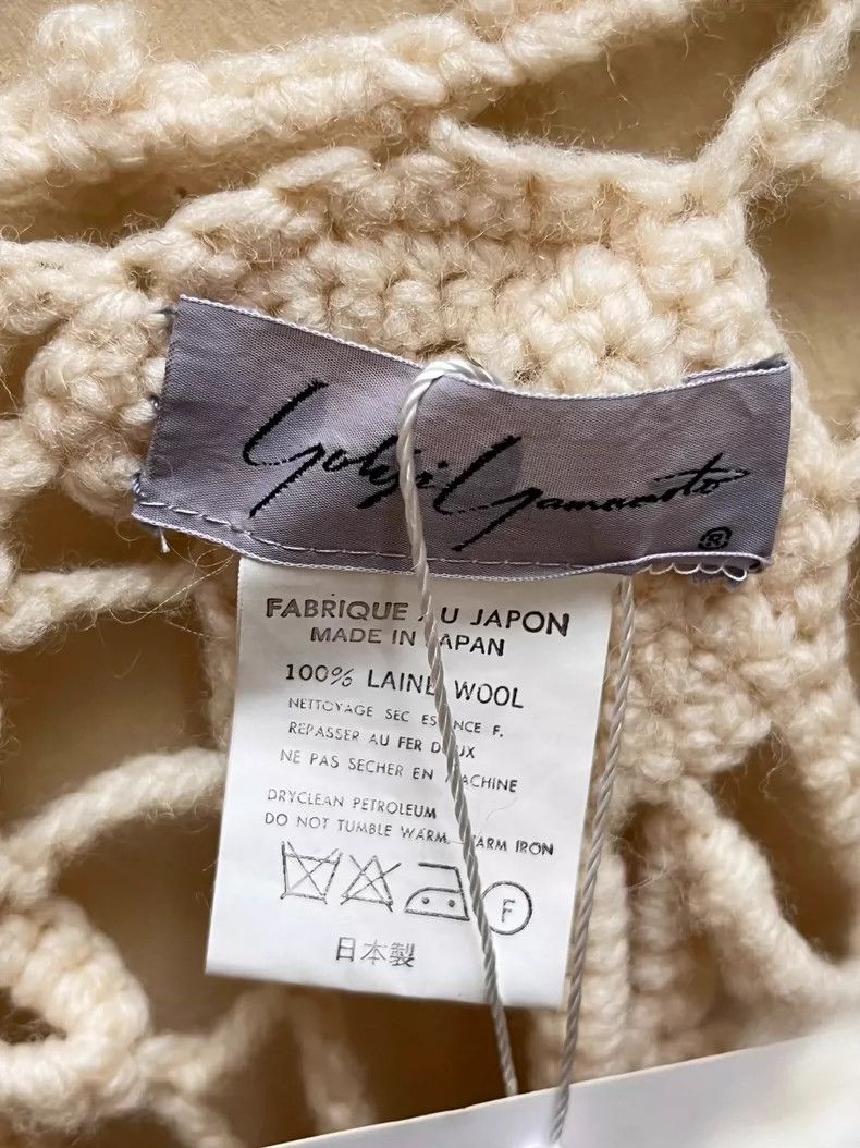 Yohji Yamamoto Yohji Yamamoto 1980s Maru Text Early Hand-made Hollowed-out Size ONE SIZE - 9 Thumbnail