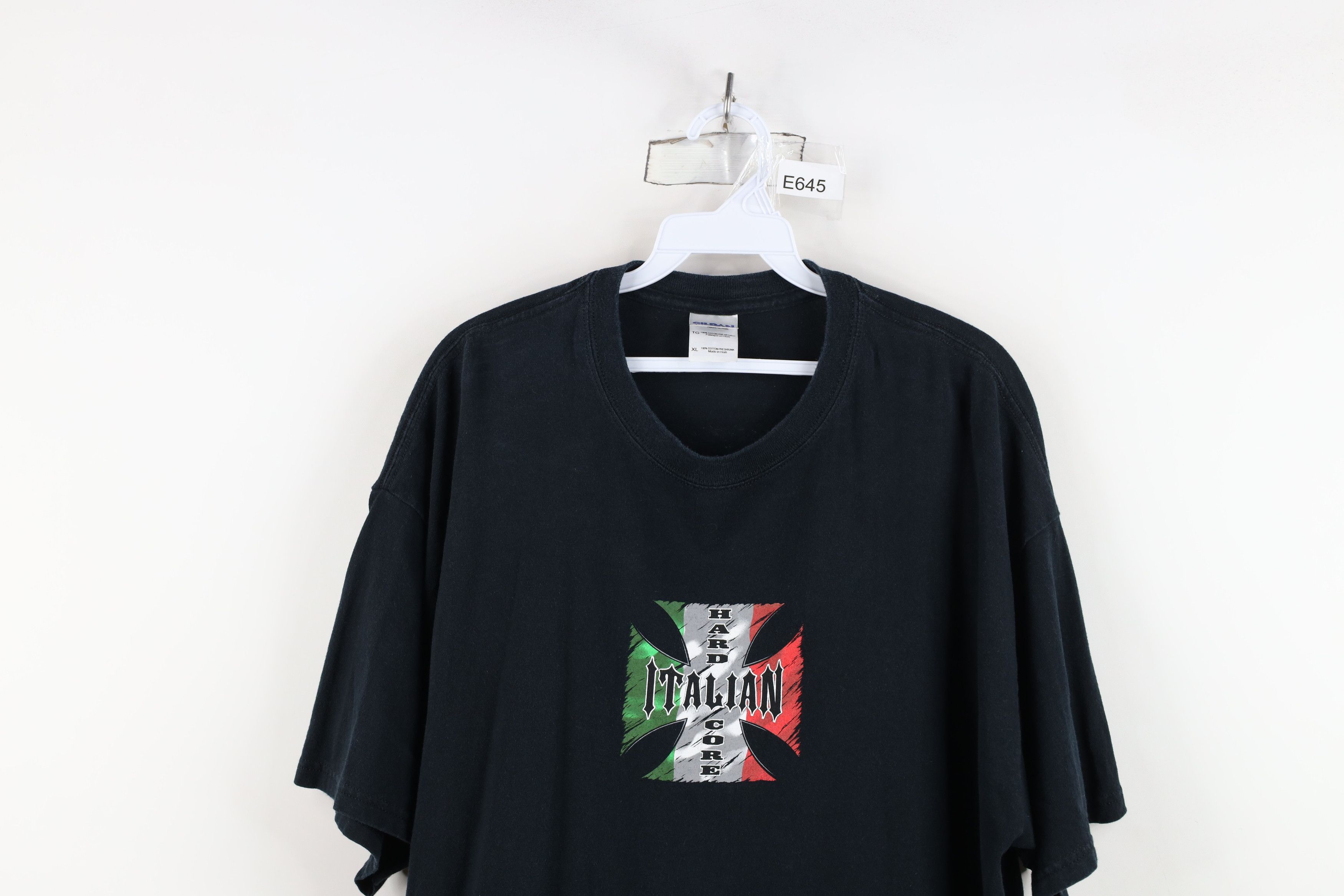 Vintage Vintage 90s Y2K Cross Hardcore Italian Short Sleeve T-Shirt Size US XL / EU 56 / 4 - 2 Thumbnail