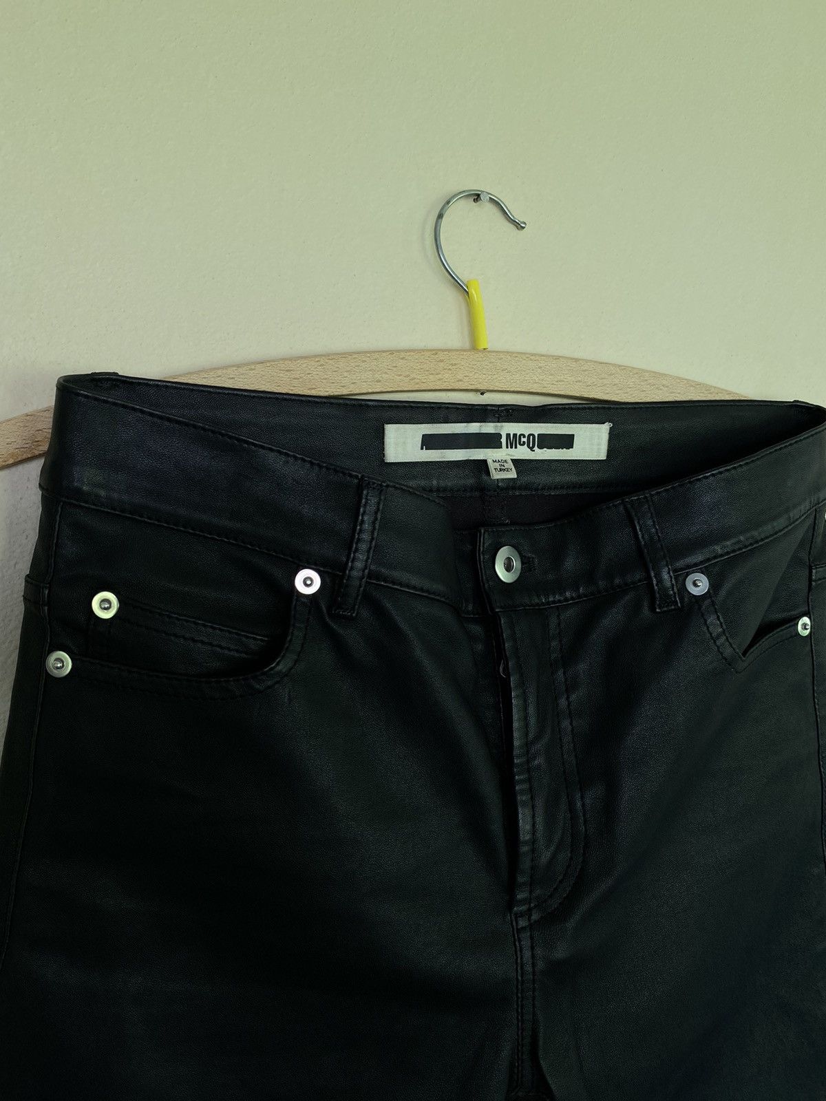 Alexander McQueen MCQ McQueen 00s Leather Pants Black IT42 Y2K Size 28" / US 6 / IT 42 - 3 Thumbnail