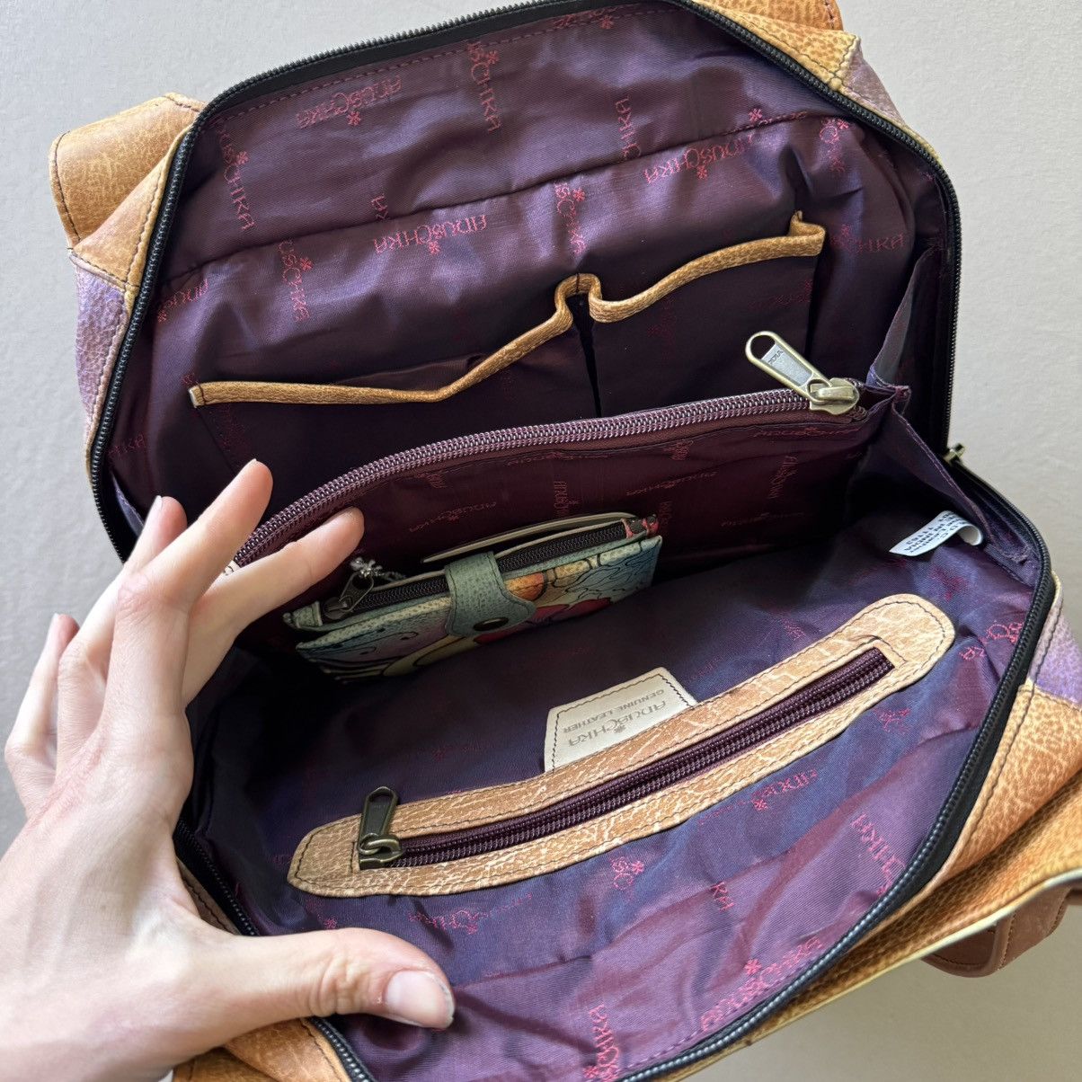 Other Vintage ANUSCHKA Hand Painted Multi Compartment Satchel Size ONE SIZE - 10 Thumbnail