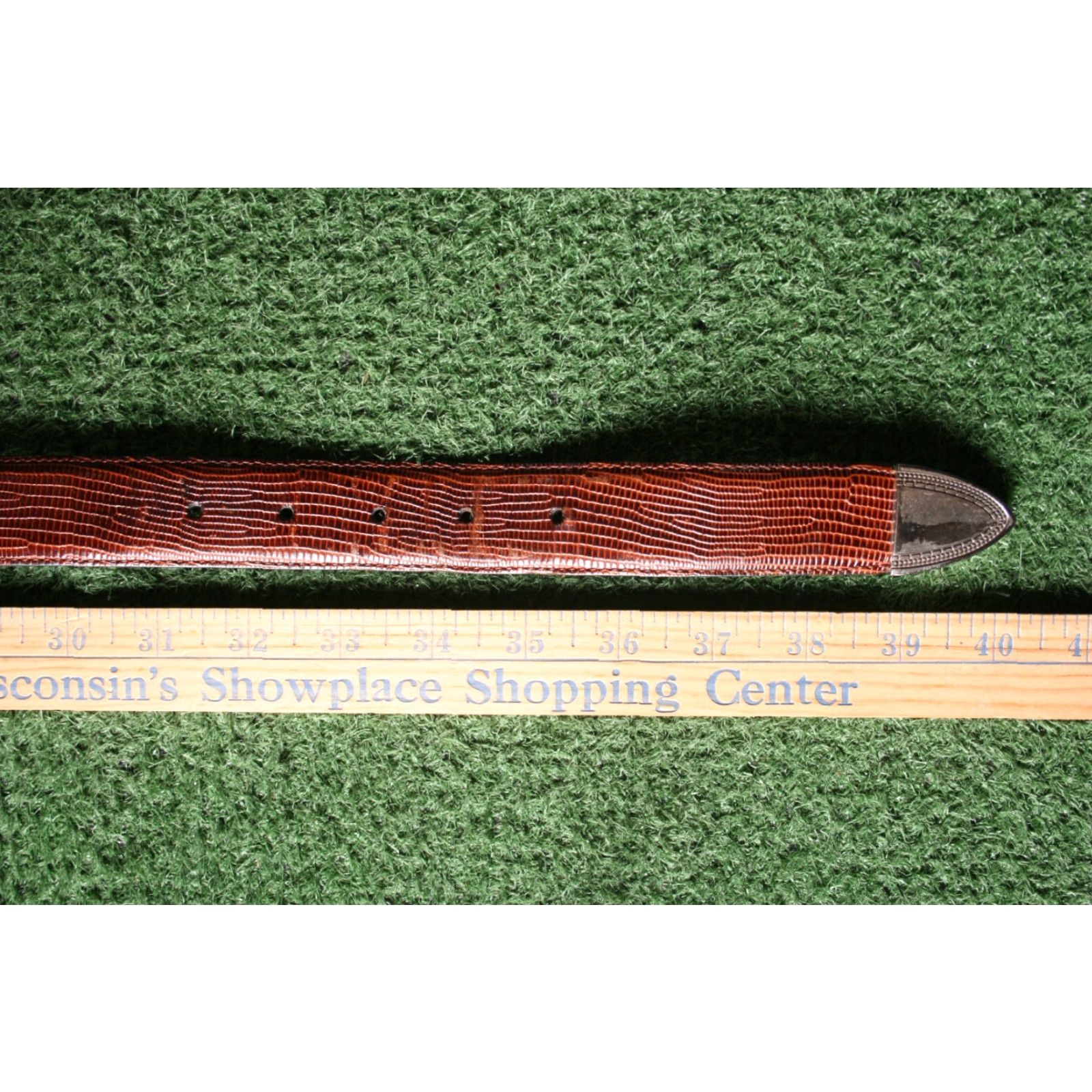 Florsheim Florsheim Belt Leather Brown Lizard Embossed Western Mens Sz. 34 Size 34 - 4 Thumbnail