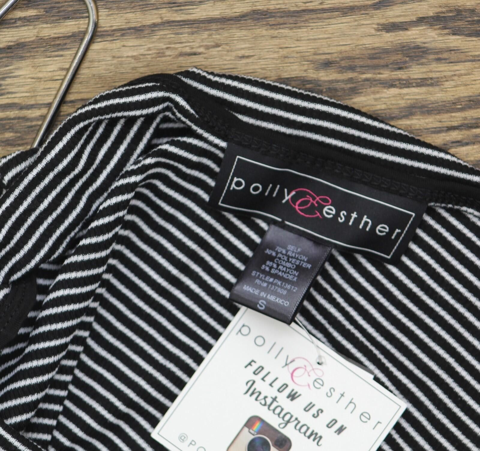 Other Nwt Polly & Esther Striped Skimmer T-shirt Black Stripe S Size S / US 4 / IT 40 - 4 Thumbnail