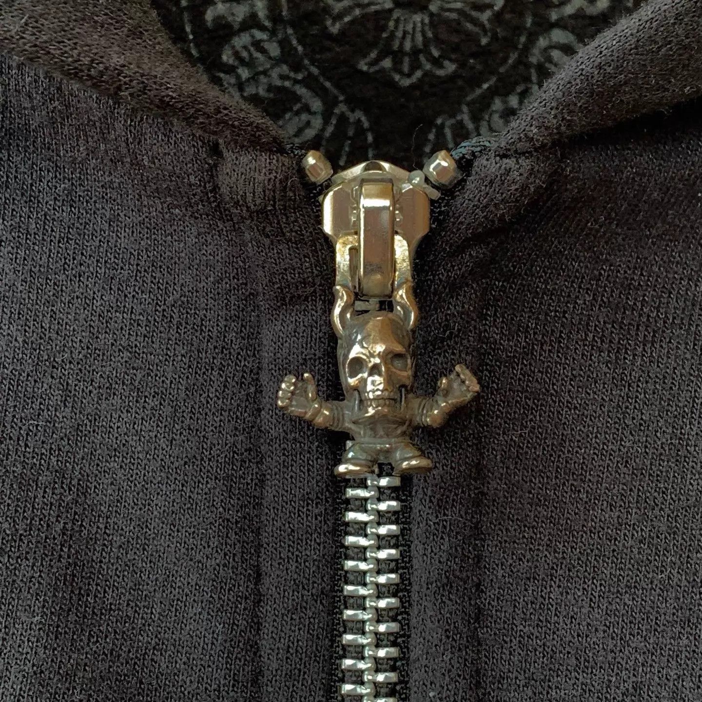 Chrome Hearts ChromeHearts Black Foti Hoodie Arm Stripe Cross Silver Zip Size US XL / EU 56 / 4 - 5 Thumbnail