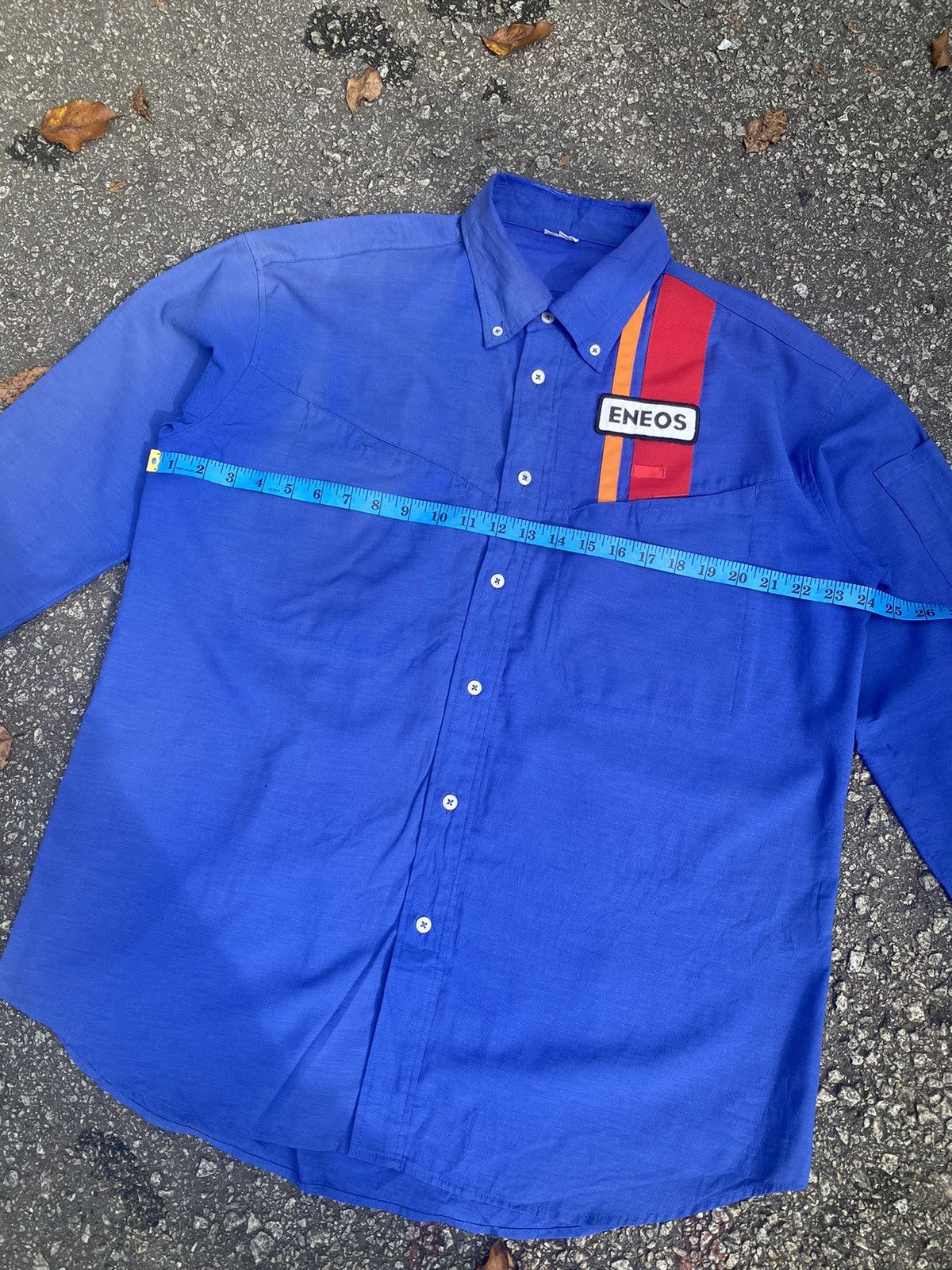 Japanese Brand × Vintage 🔥 Sunfaded 🔥 Vintage Eneos Long Sleeve Button Up Shirt Size US XL / EU 56 / 4 - 12 Thumbnail