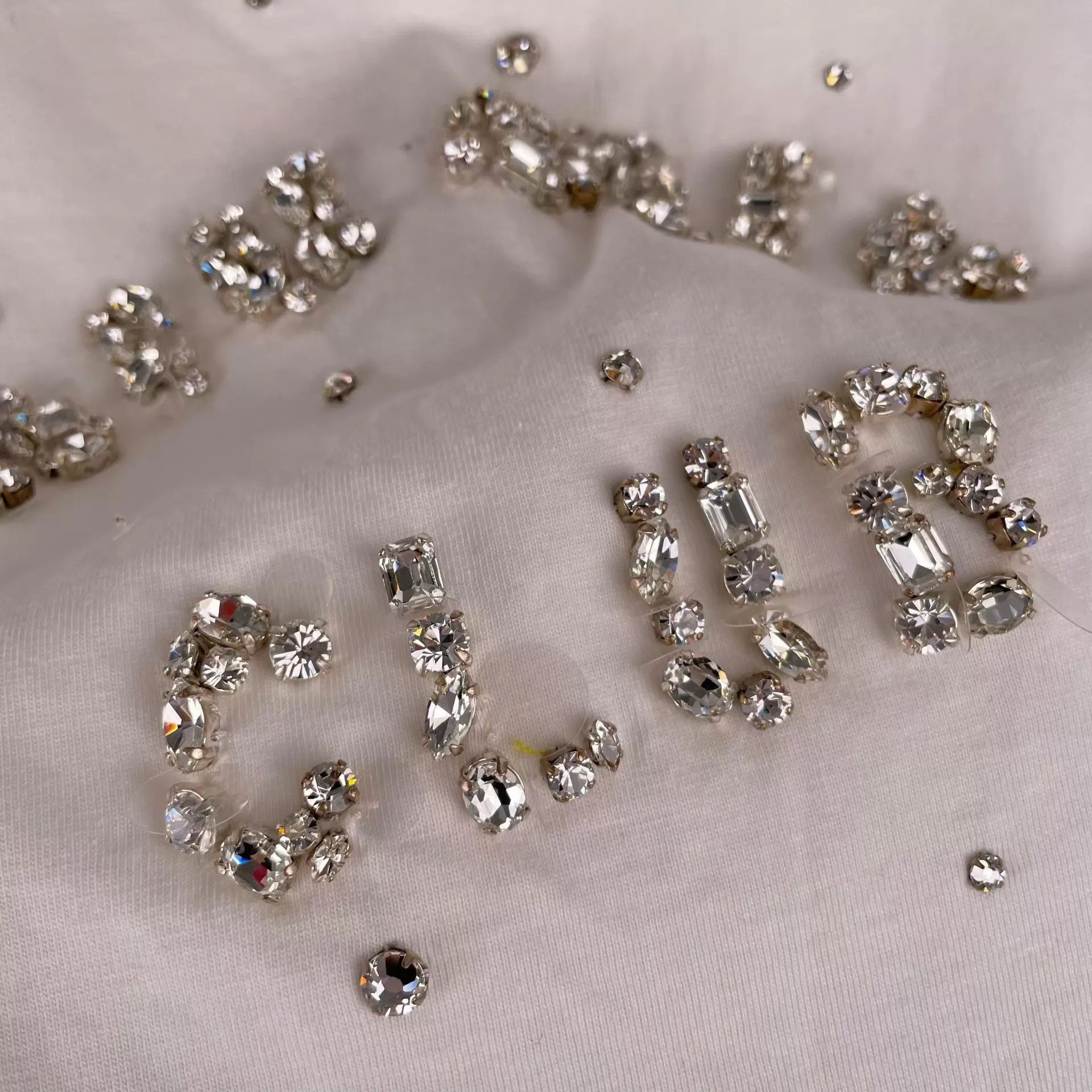 Miu Miu MIU MIU Cotton Crystal Short Sleeve White 170 Size M / US 6-8 / IT 42-44 - 3 Thumbnail