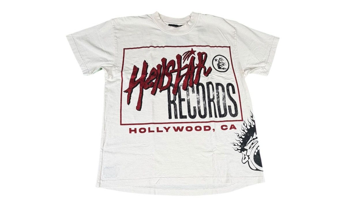 HELLSTAR Hellstar Records Cream T-Shirt Size US L / EU 52-54 / 3 - 1 Thumbnail