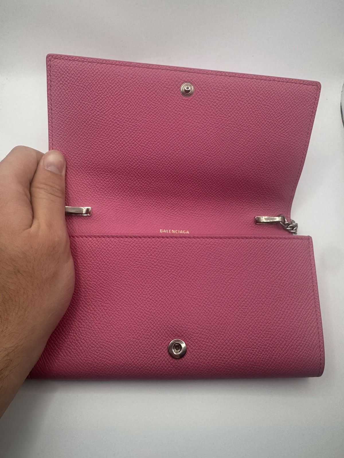 Balenciaga Balenciaga Bubble Gum Pink Ville Chain Phone Wallet Size ONE SIZE - 4 Thumbnail