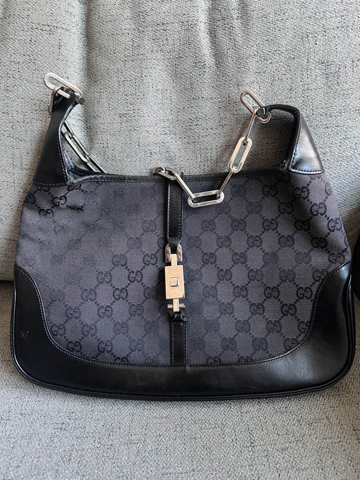 Gucci Gucci Jackie monogram with chain strap Size ONE SIZE - 5 Thumbnail