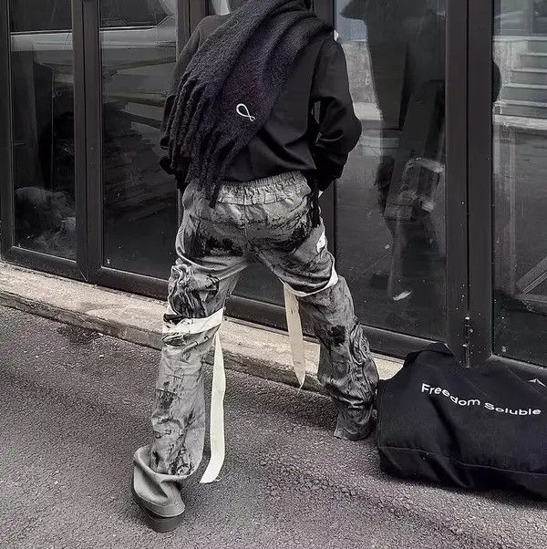 Other Punk Rock Heavy Industrial Detachable Streamer Cargo Pants Size US 32 / EU 48 - 5 Thumbnail